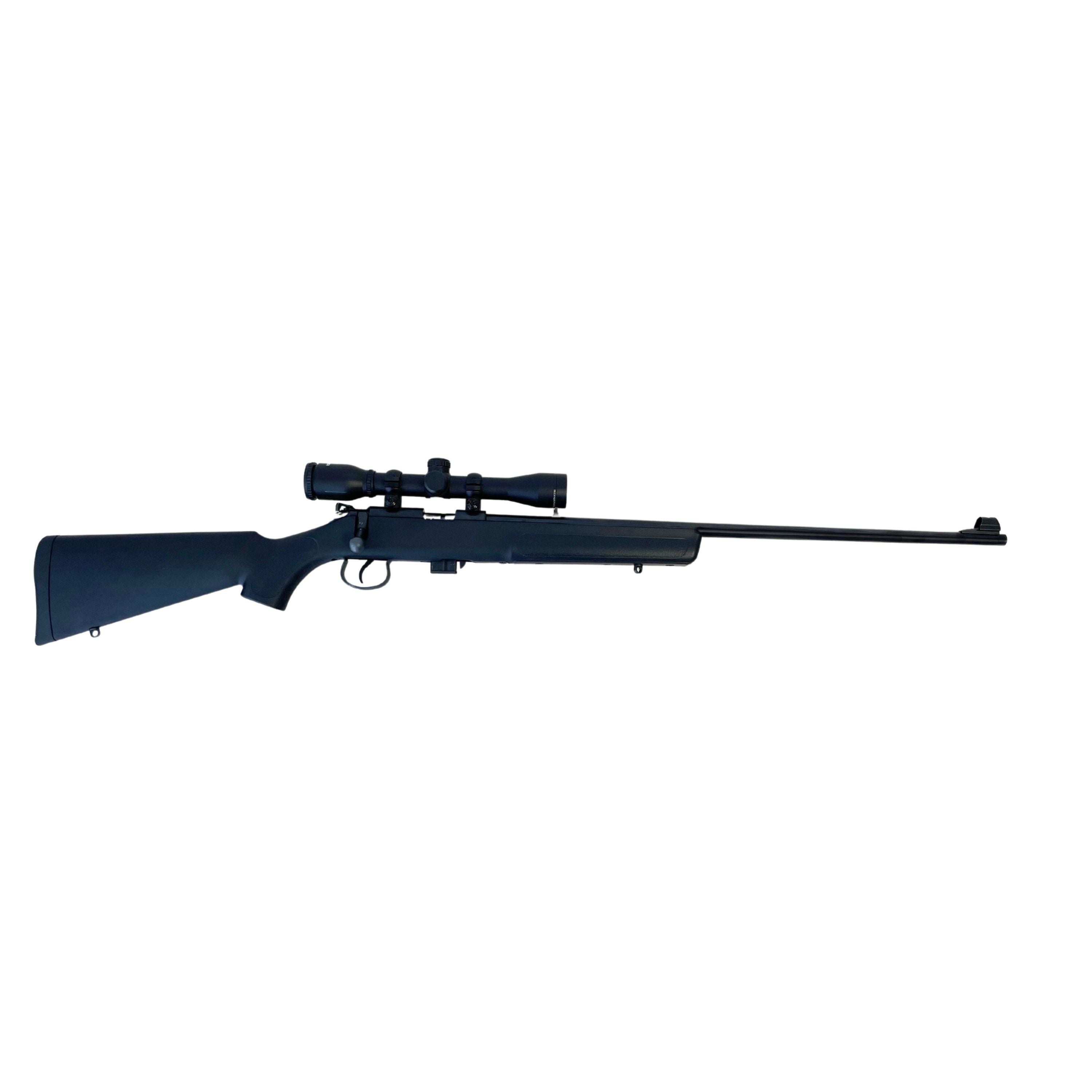 Cal .22 LR bolt action rifle with scope