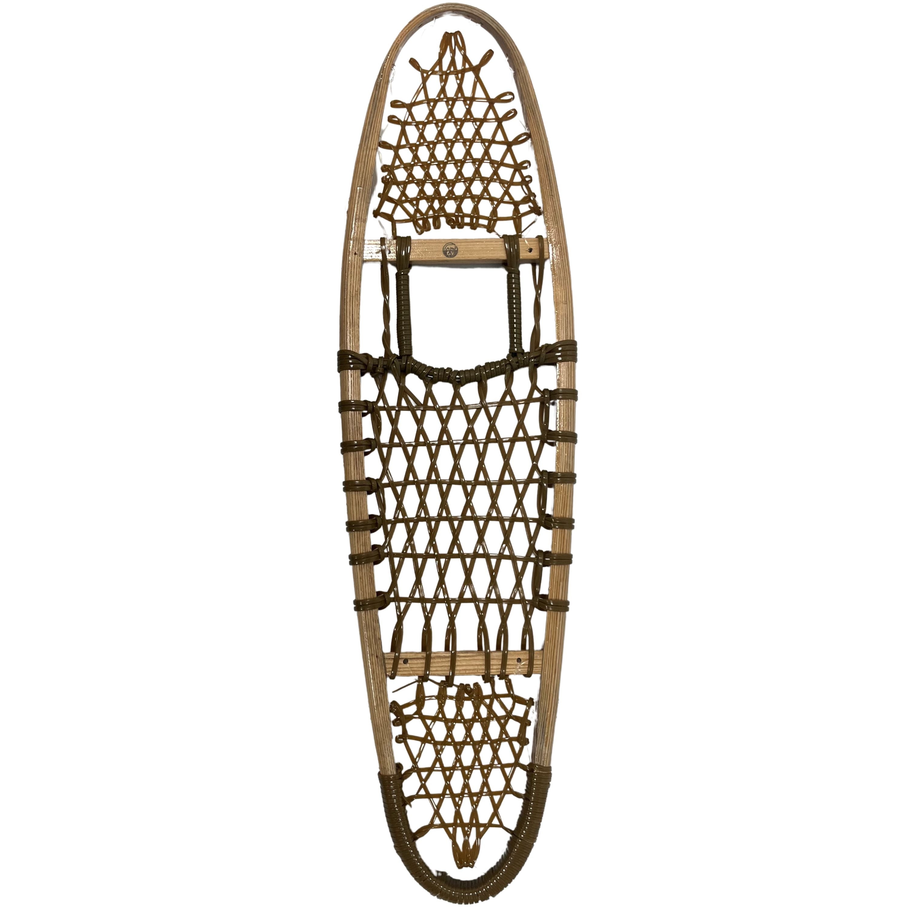 Wood snowshoes with synthetic laces - Modified bear paw