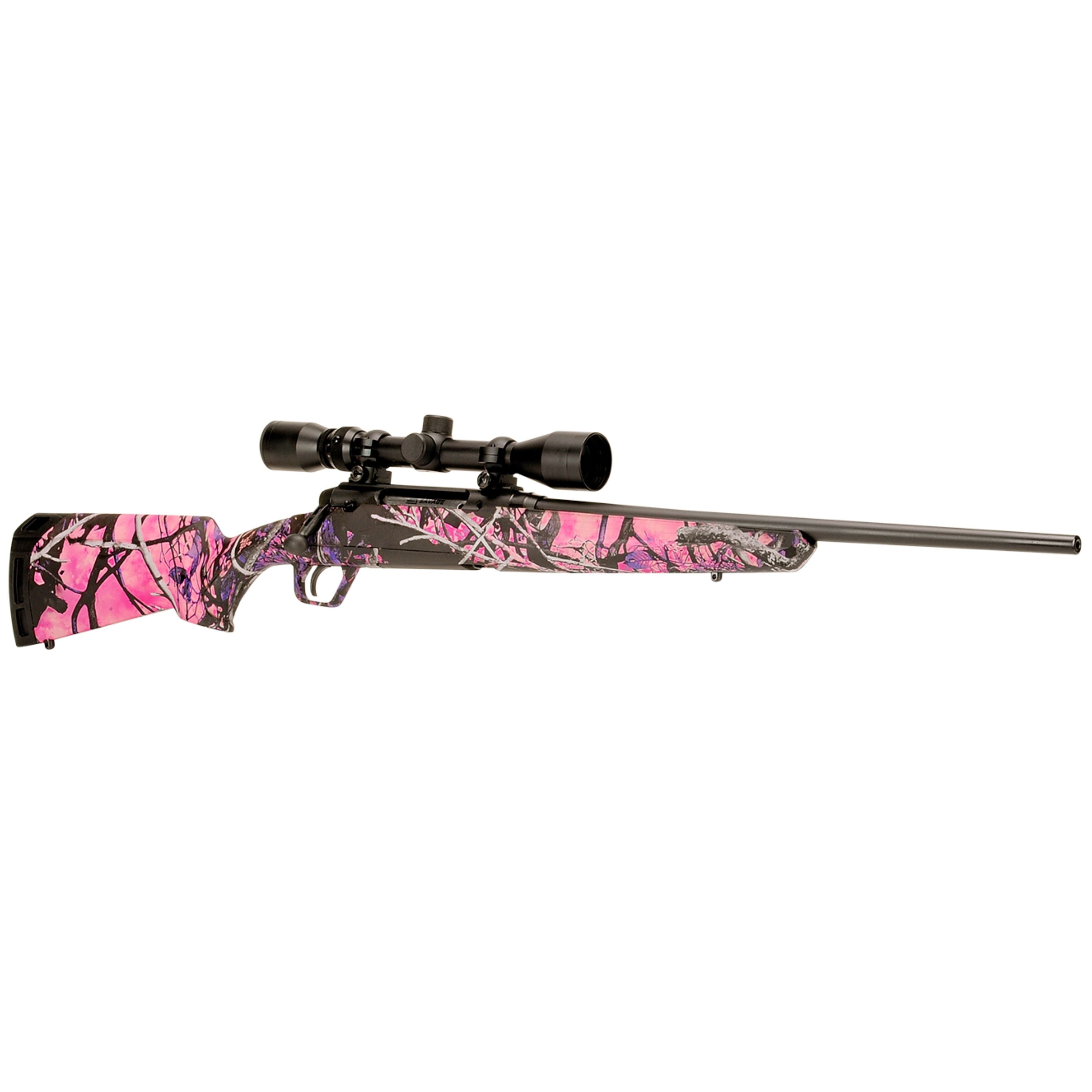 "AXIS XP Compact Muddy Girl" cal. 7mm-08 REM bolt action rifle with scope