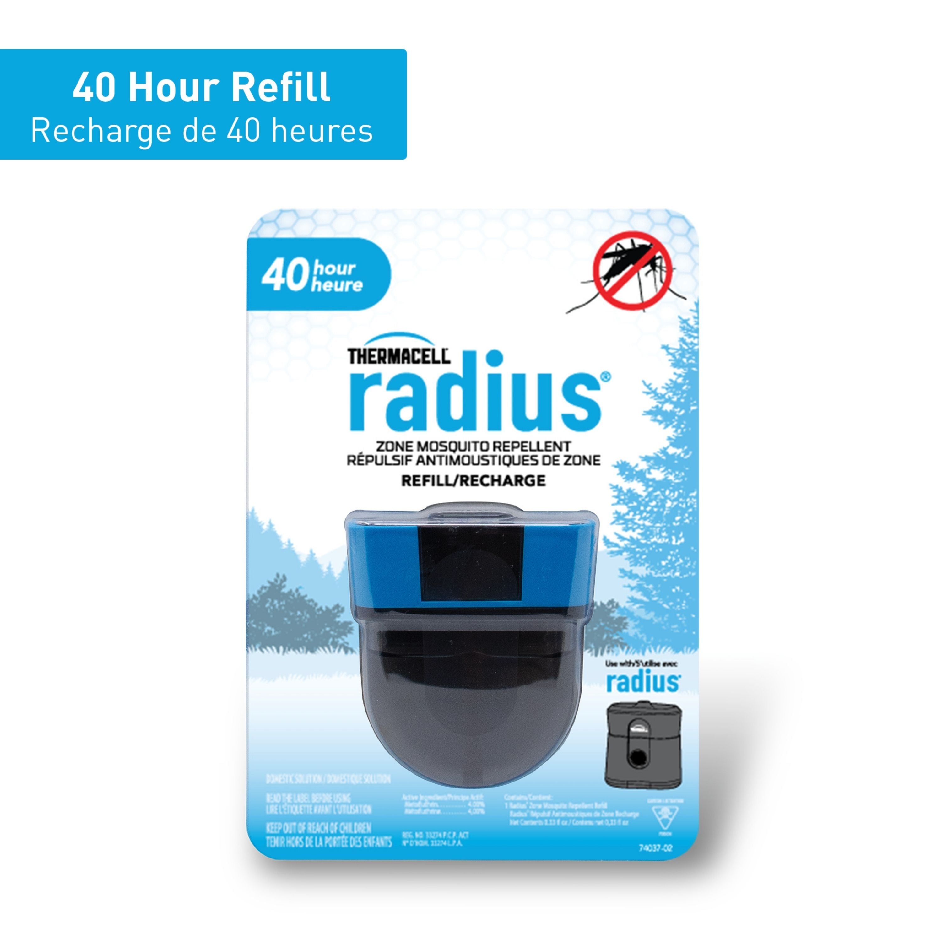 Radius Zone mosquito repellent refill - 40 h