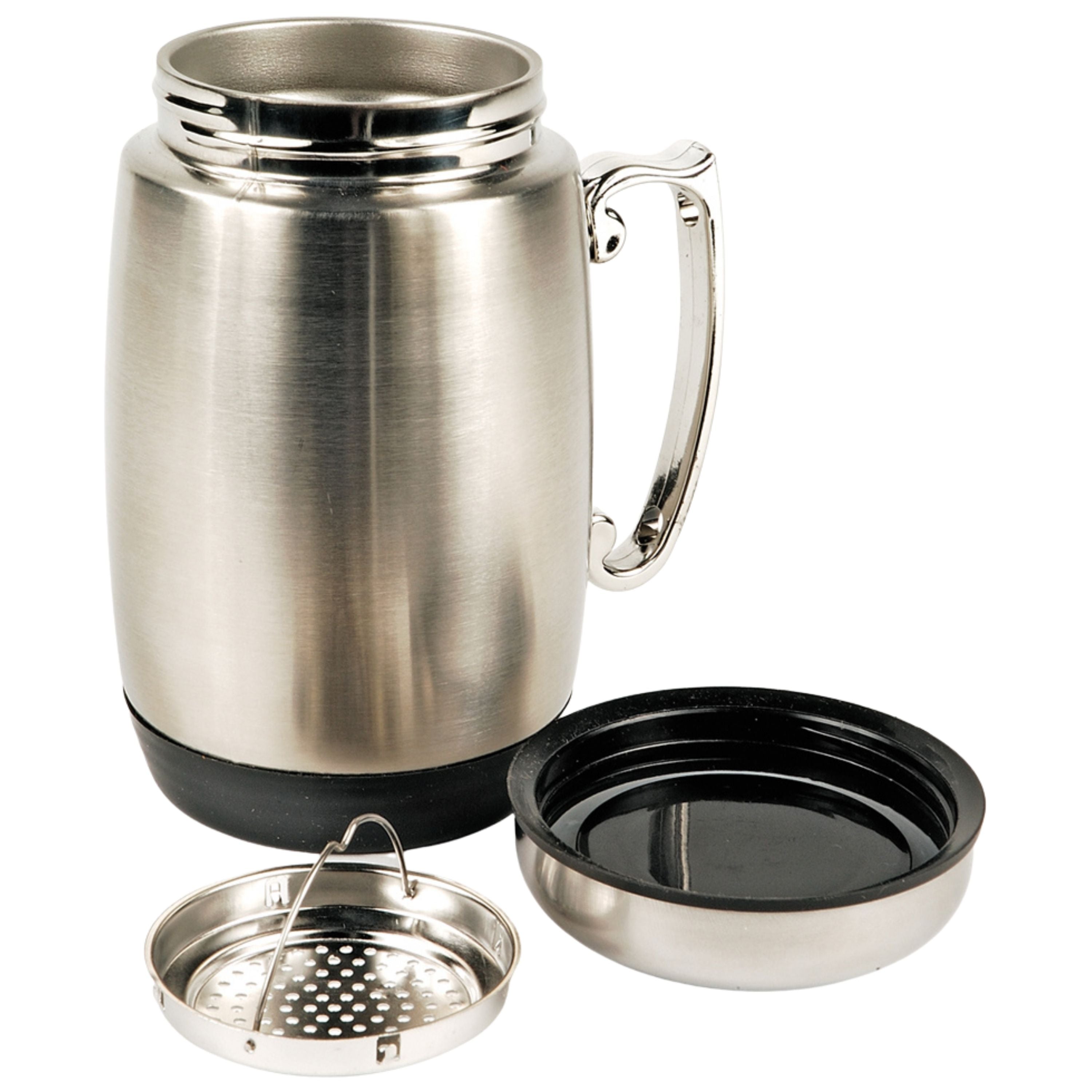 Stainless tea mug removable tea basket