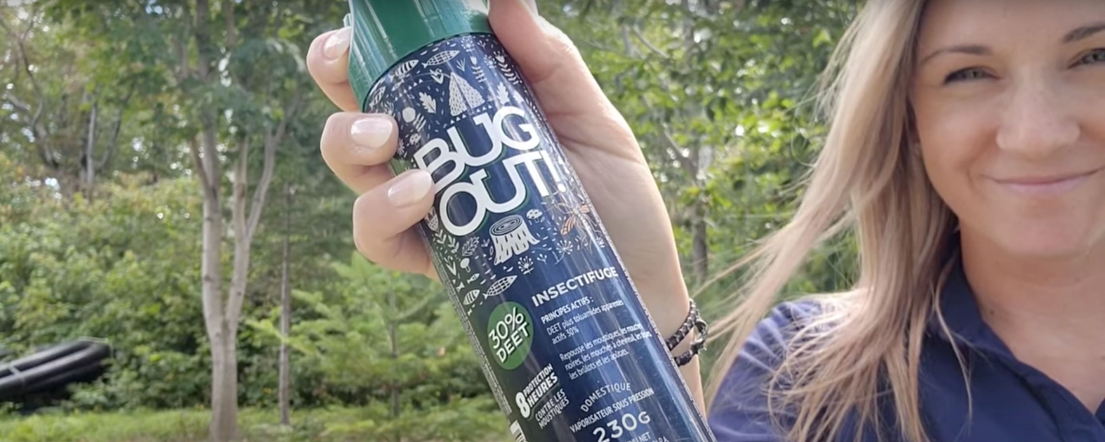 Kate d'Aventure Chasse Pêche a essayé nos produits Bug Out! — Groupe ...