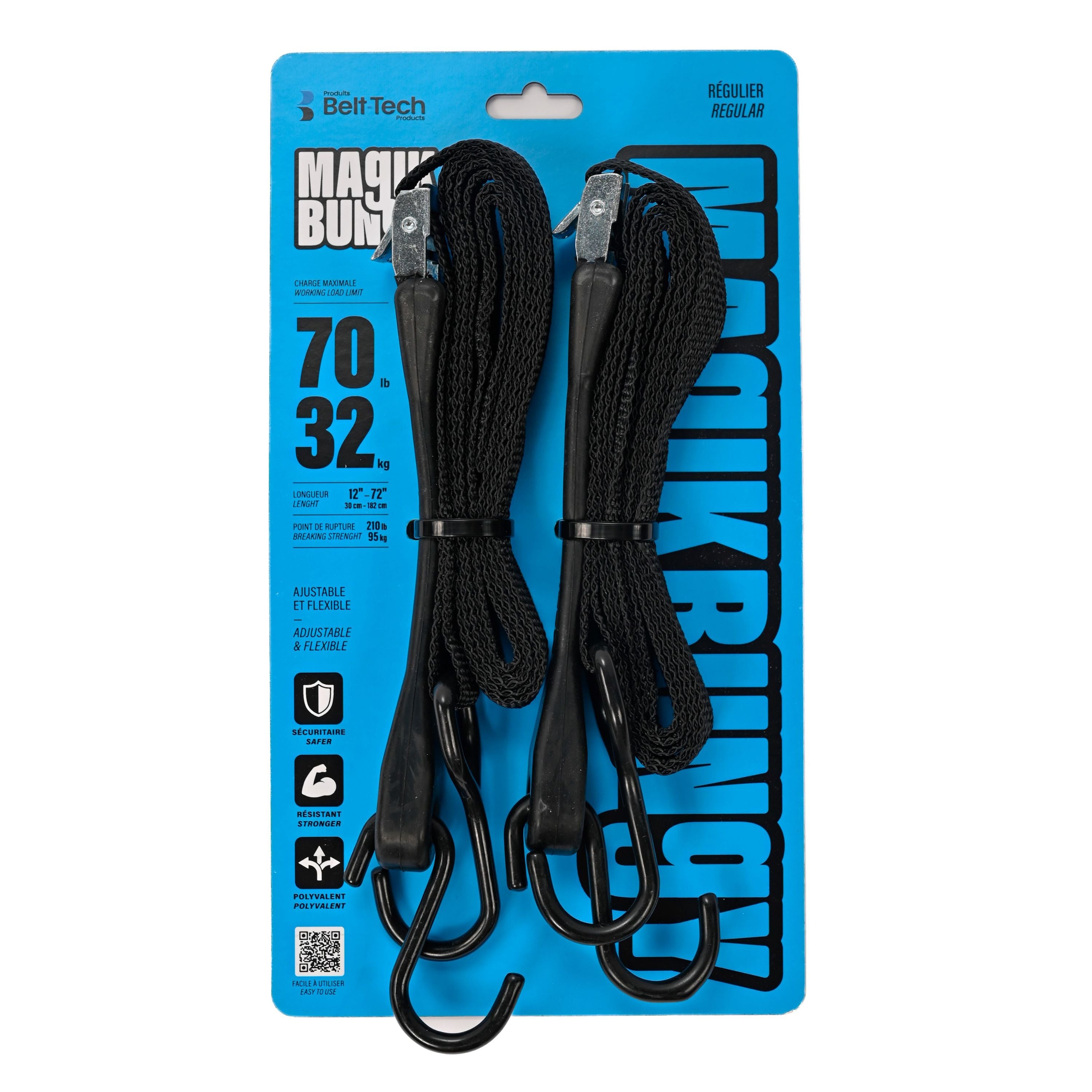 "Magik Bungy" strap 152mm - Regular - 2/pkg