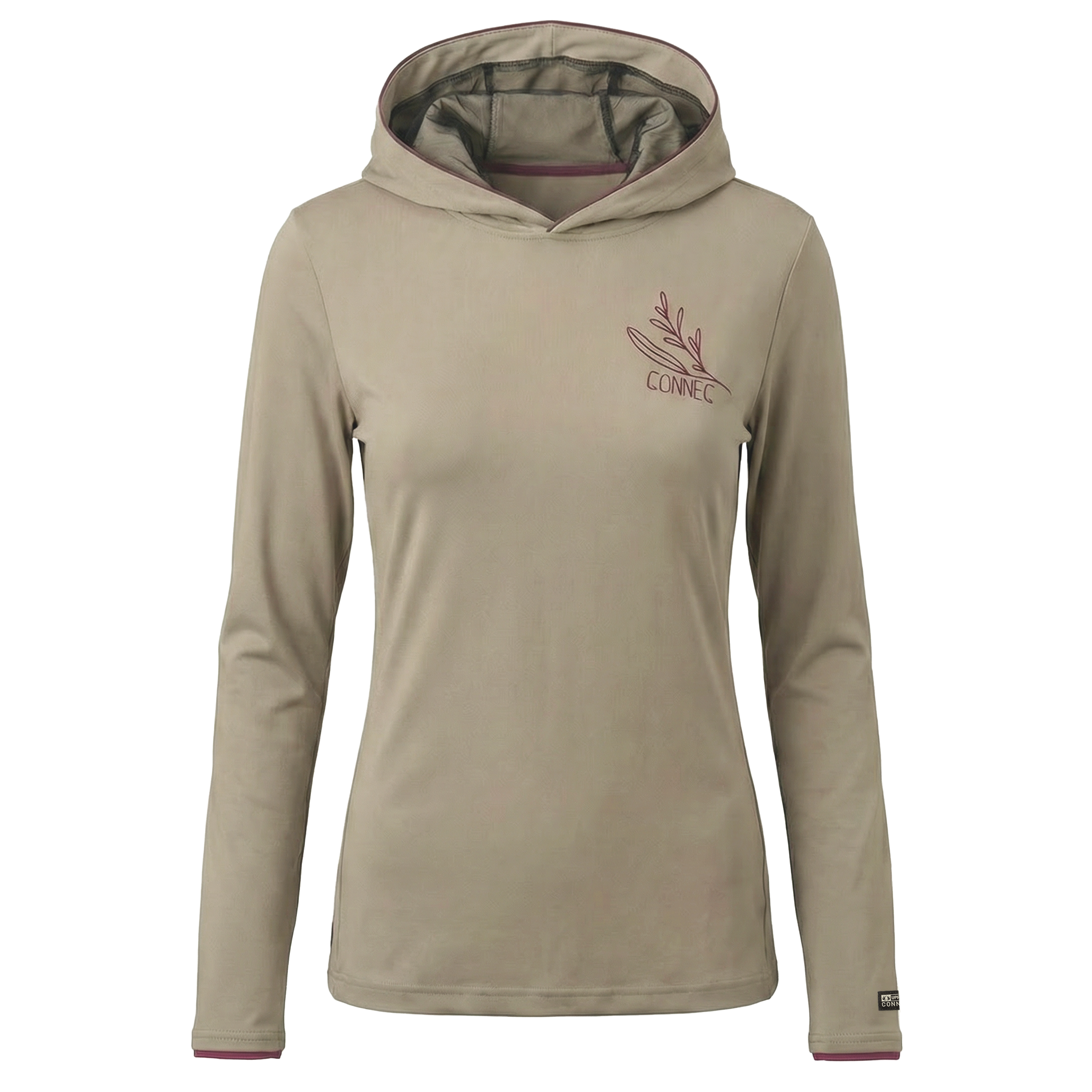 "LT Littoral Plaza Taupe" Hoodie with mosquito net - Women's