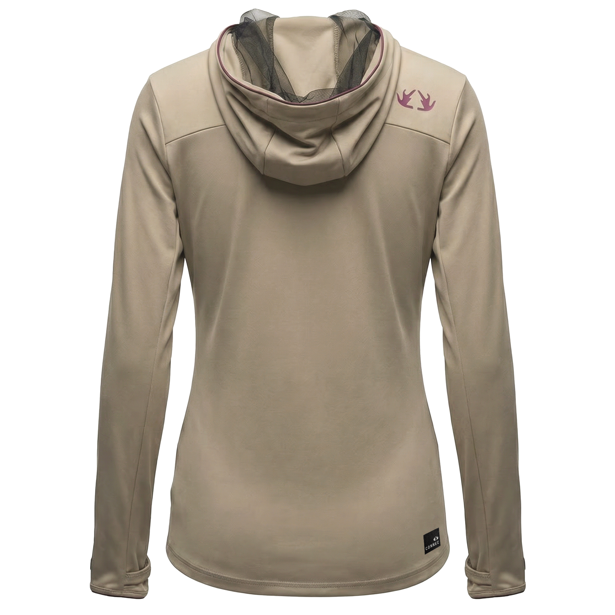 "LT Littoral Plaza Taupe" Hoodie with mosquito net - Women's
