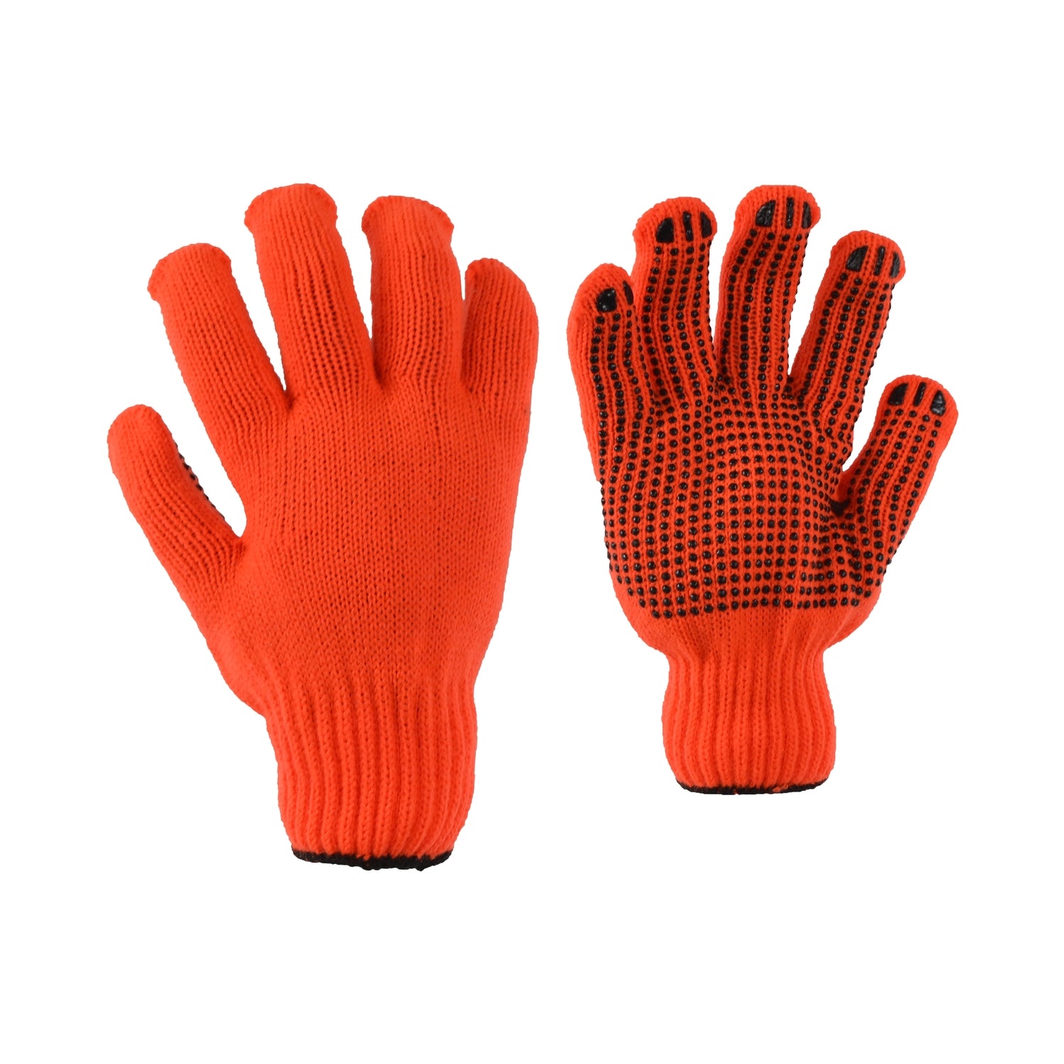 Gants en tricot doublés antidérapants - orange