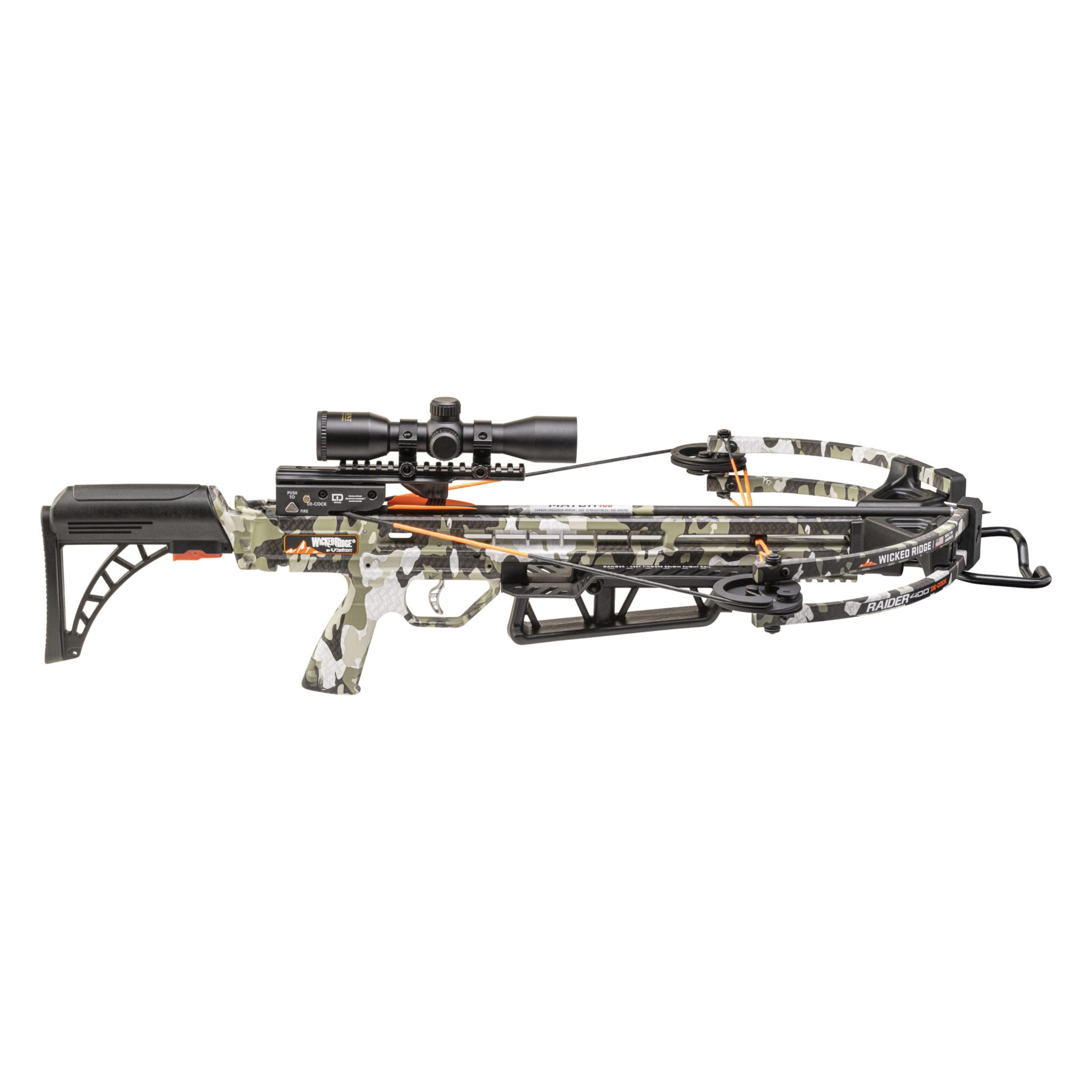 "Raider 400" De-cock crossbow with acudraw and scope