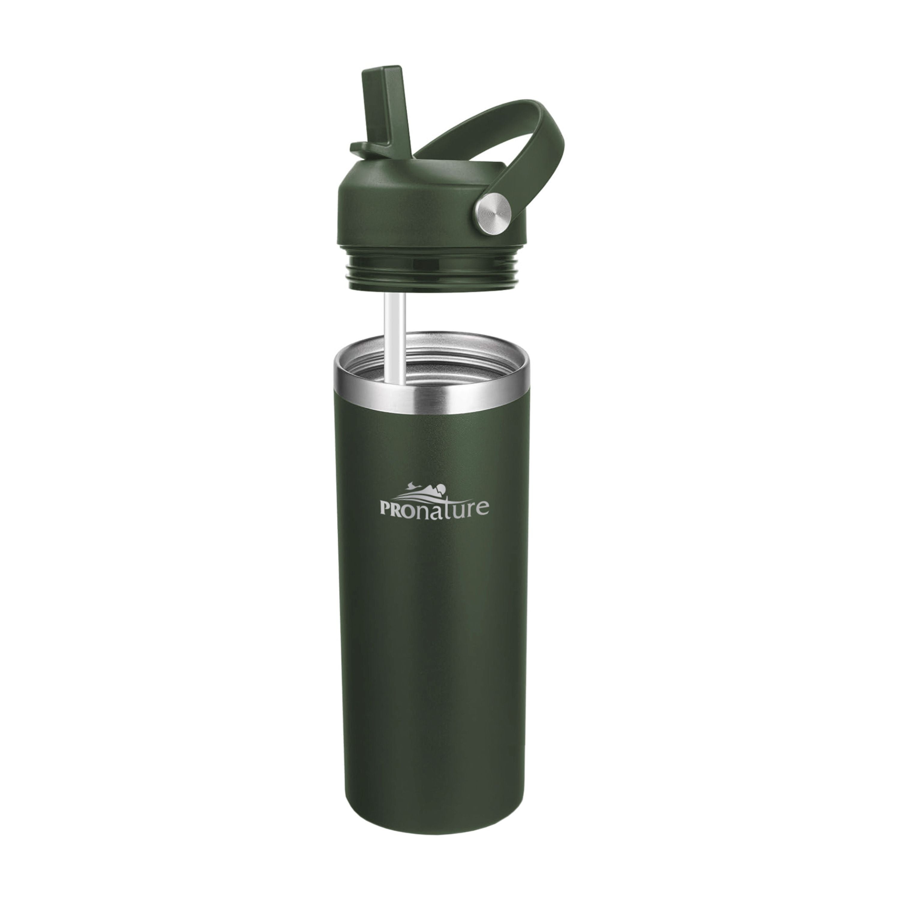 Bouteille à double-paroi "Flow" avec paille - 20 oz
