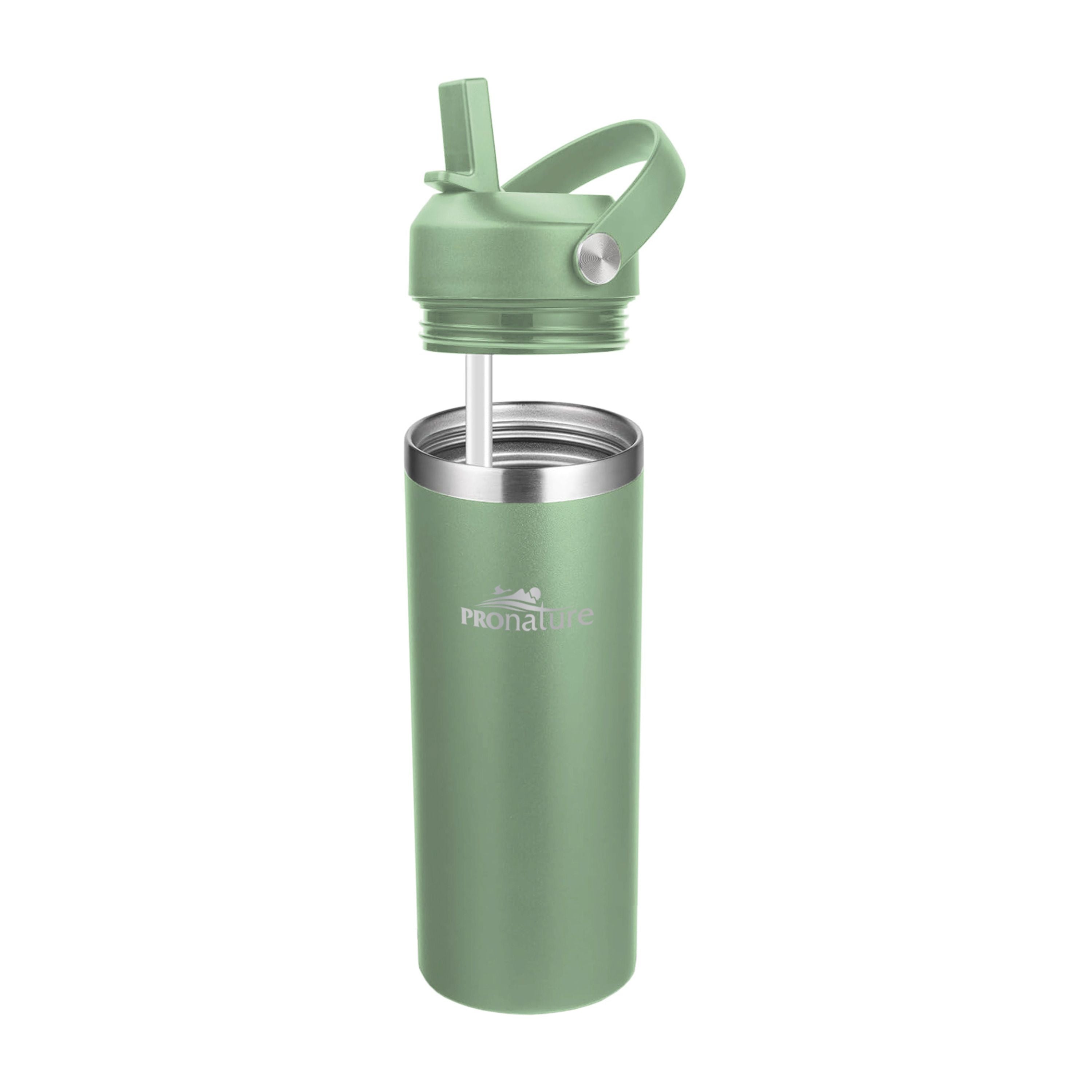 Bouteille à double-paroi "Flow" avec paille - 20 oz