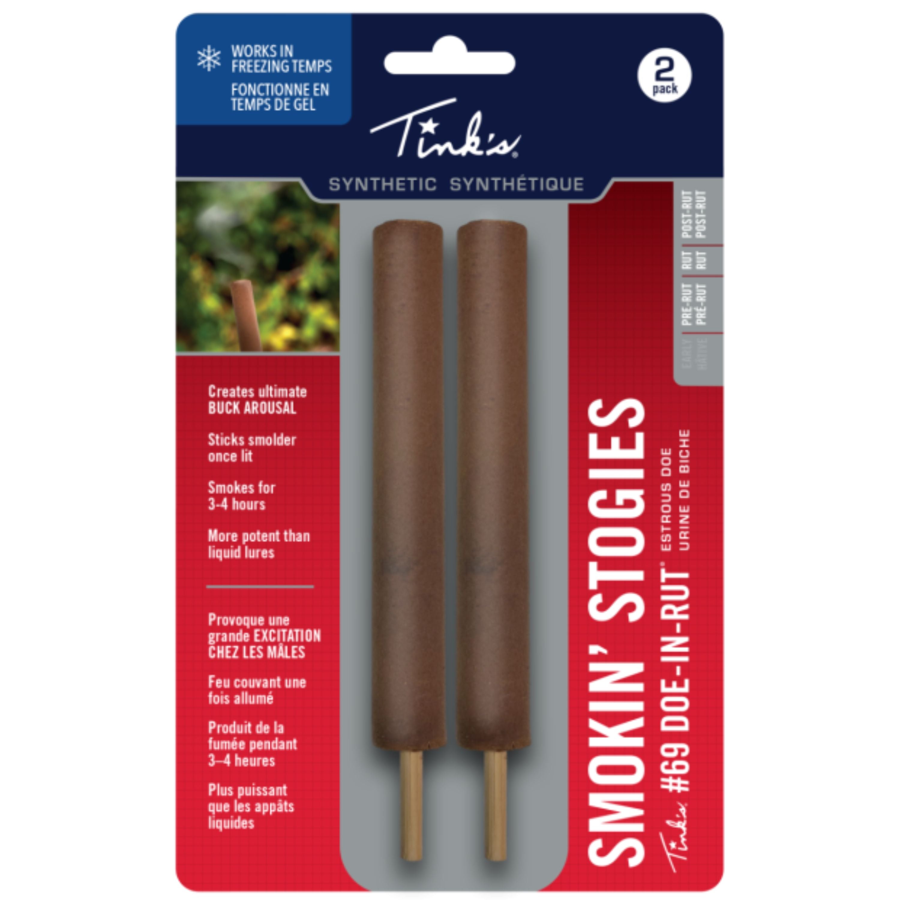 Synthetic smokin' stogies "#69 Doe-in-Rut" - 2/pkg