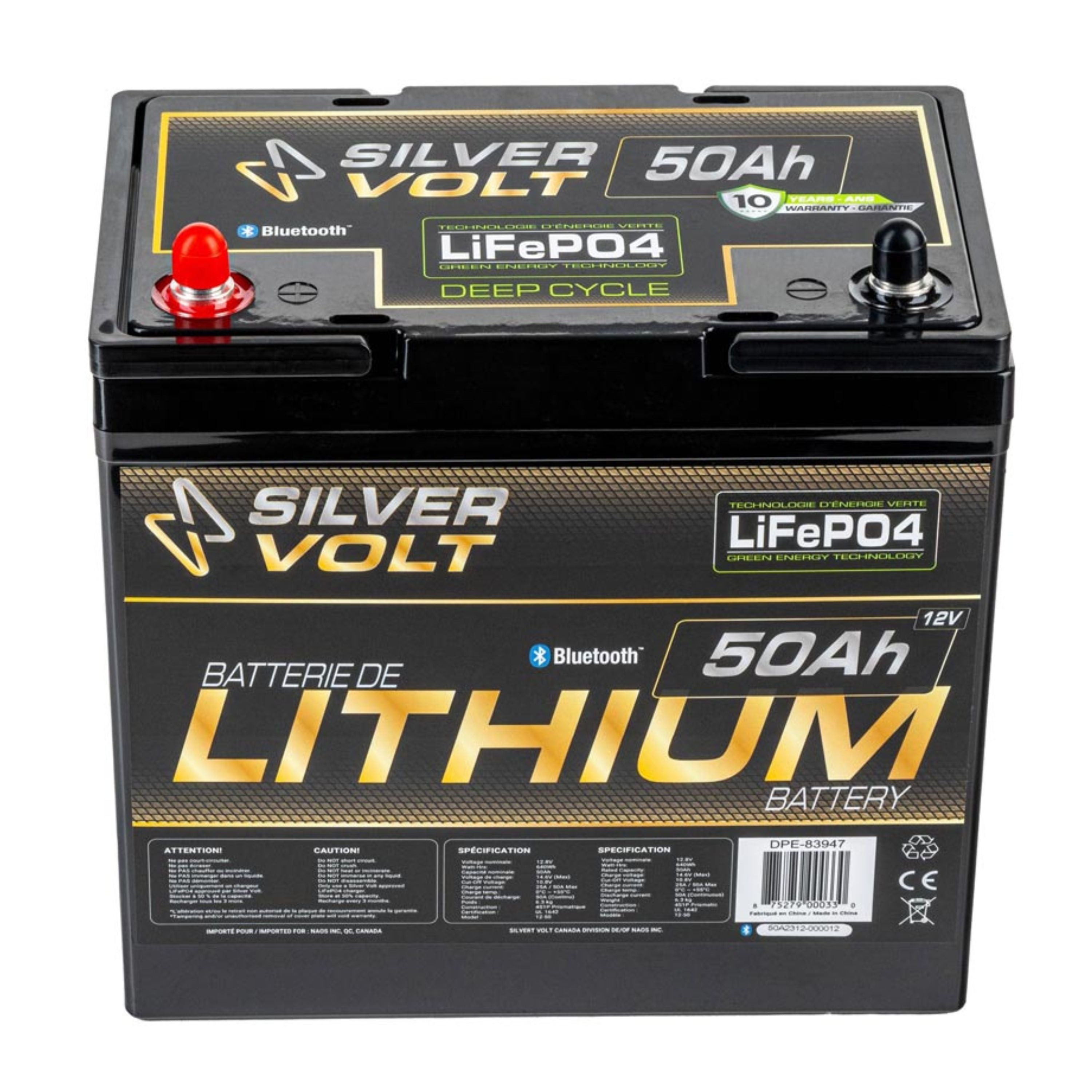 Batterie au lithium rechargeable "LiFePO4" - 50 A