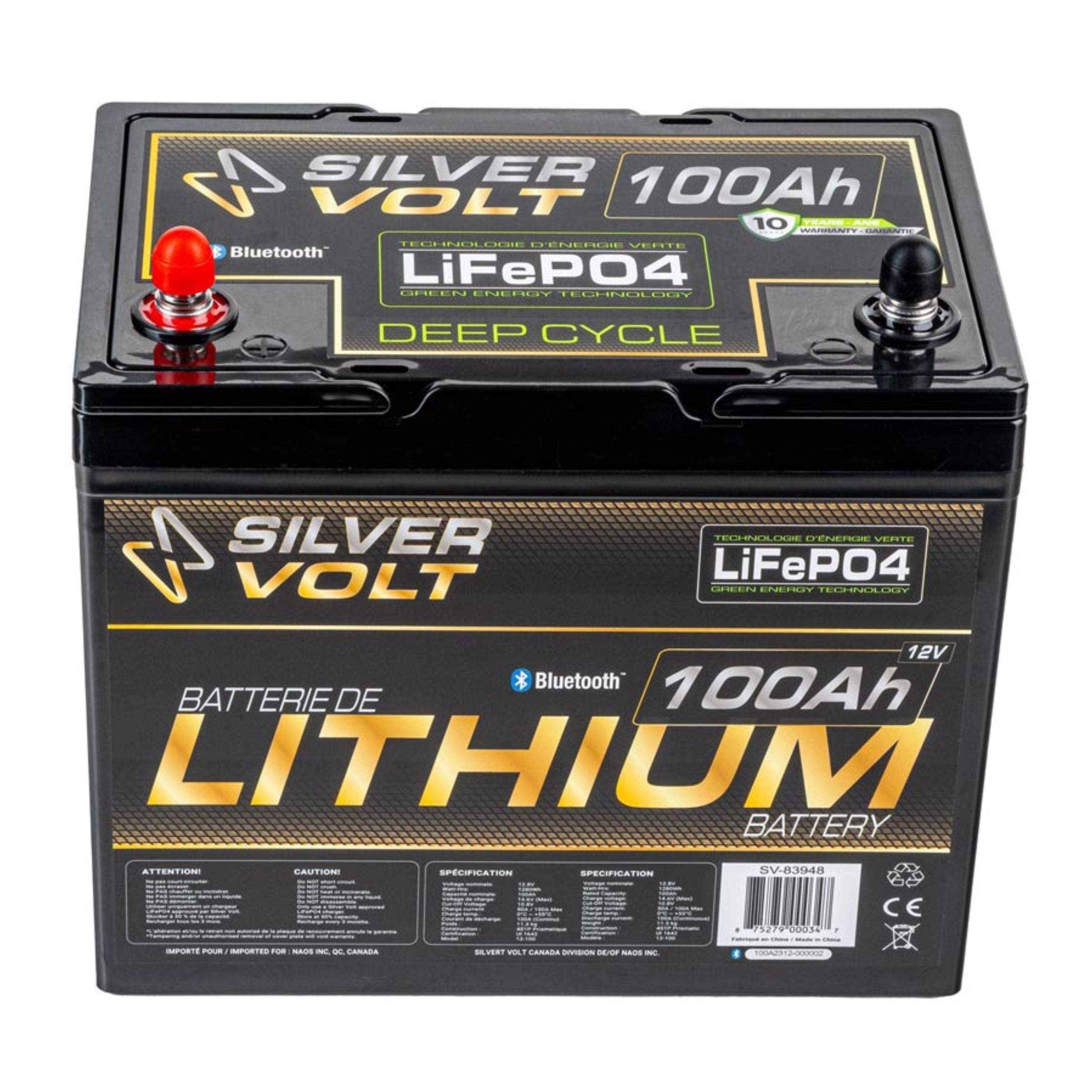Batterie au lithium rechargeable "LiFePO4" - 100 A
