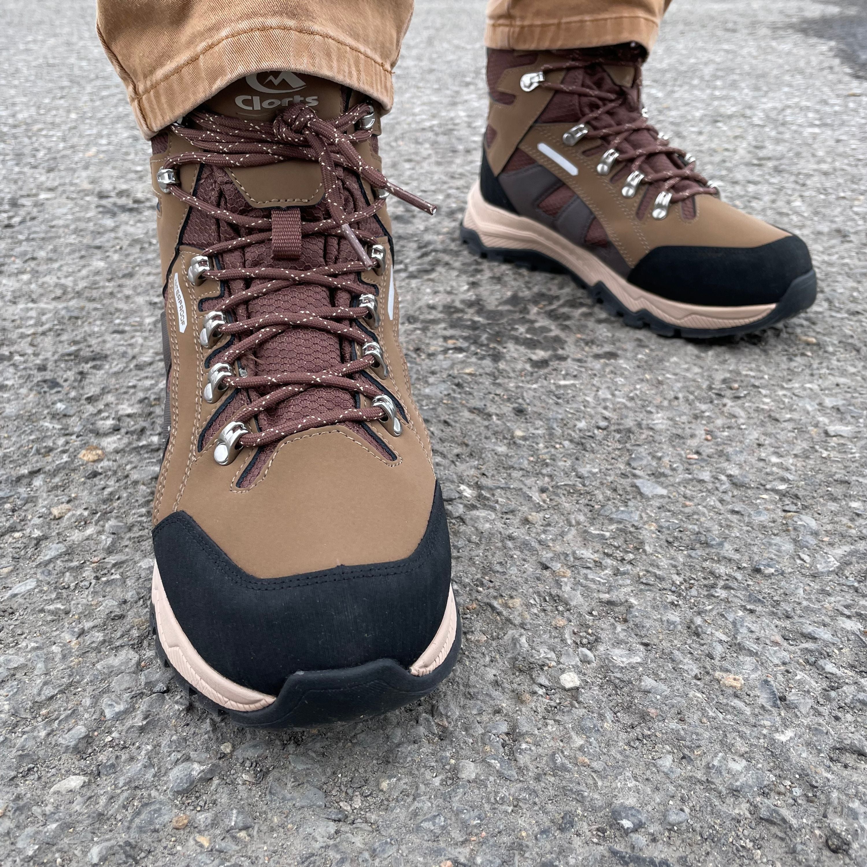 Bottine de randonnée Euro en cuir pour homme en marron Bottine de randonnée Euro en cuir pour homme en marron