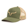 Rancher cap - Moss green & beige mesh