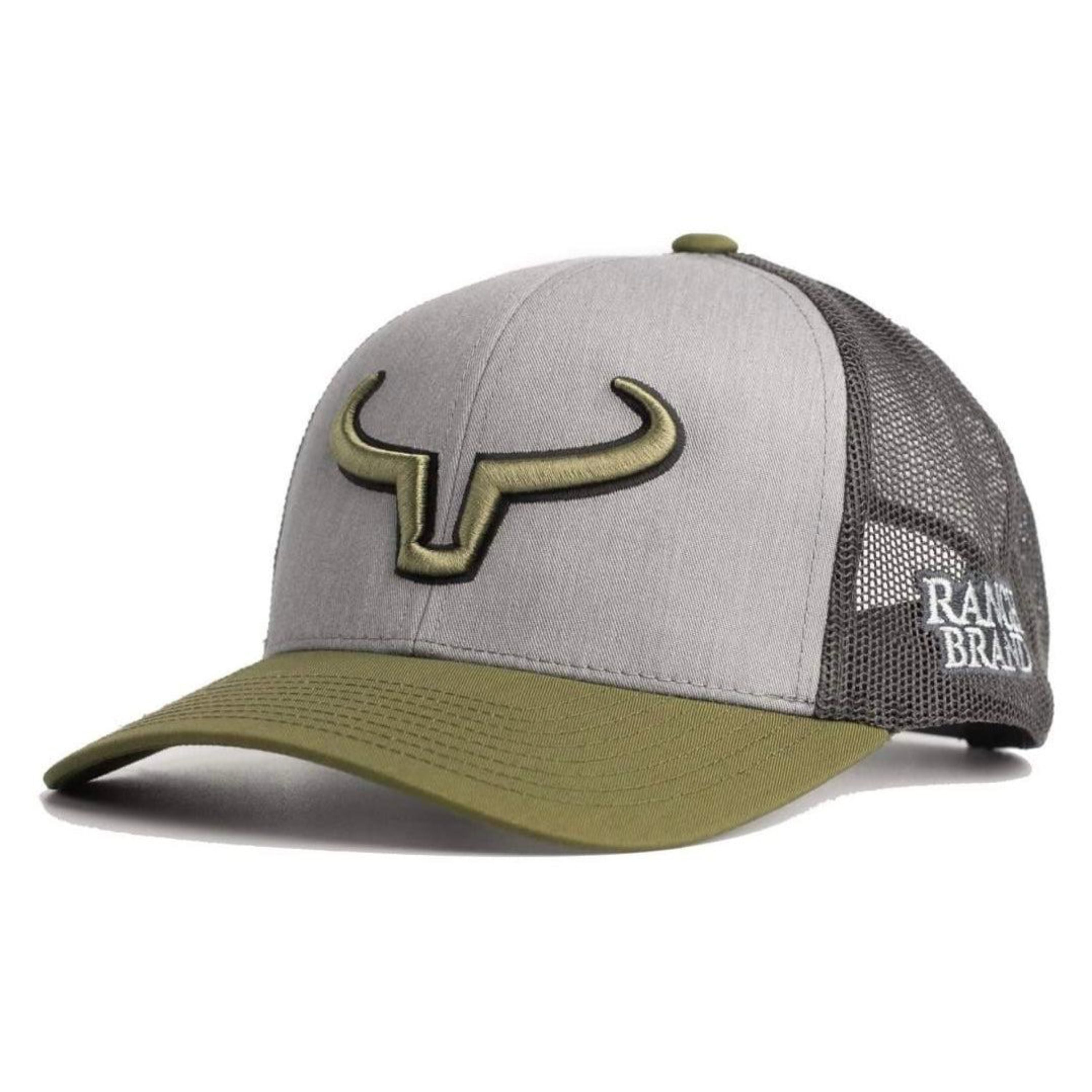 Rancher cap - Grey/Khaki & graphite mesh