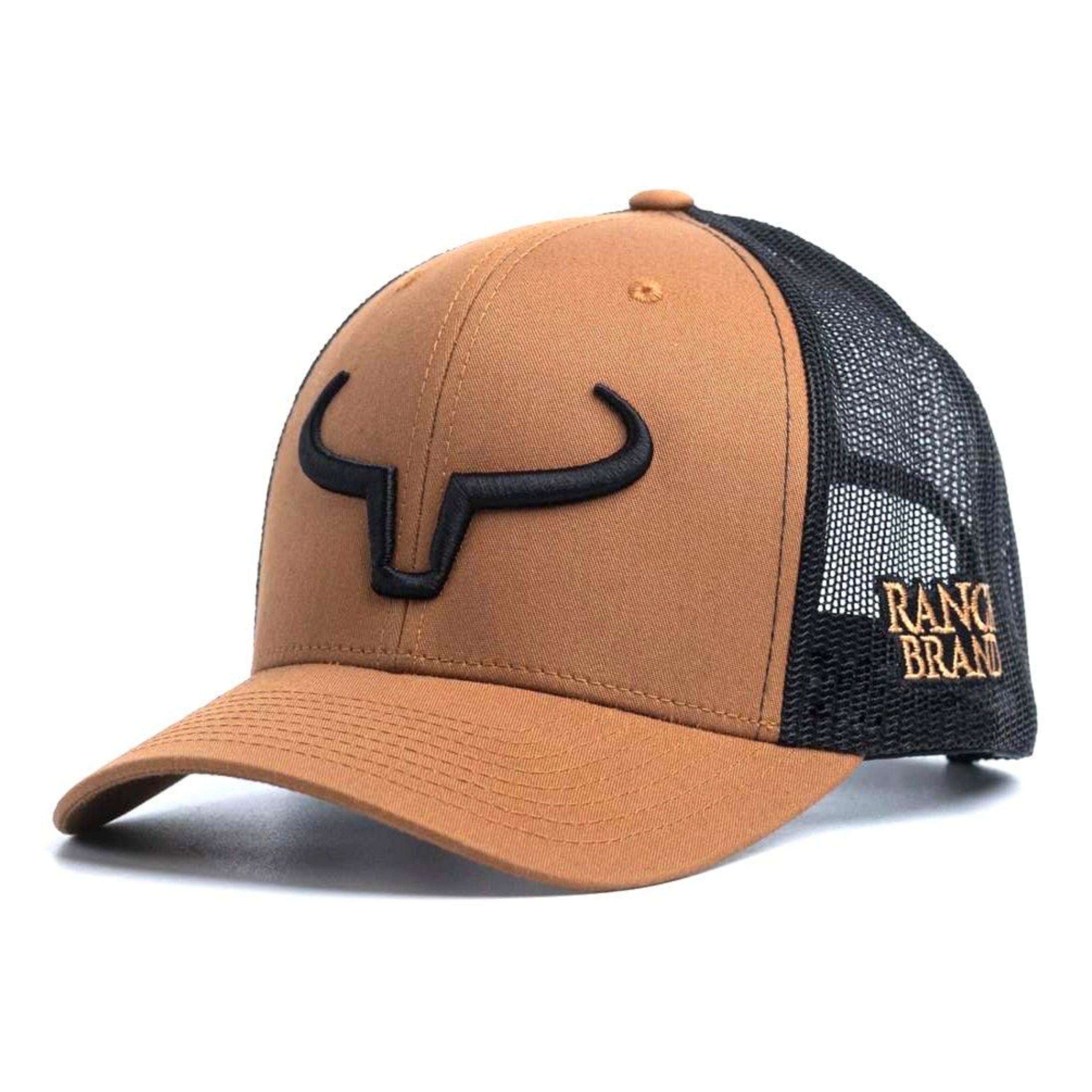 Rancher cap - Camel & black mesh