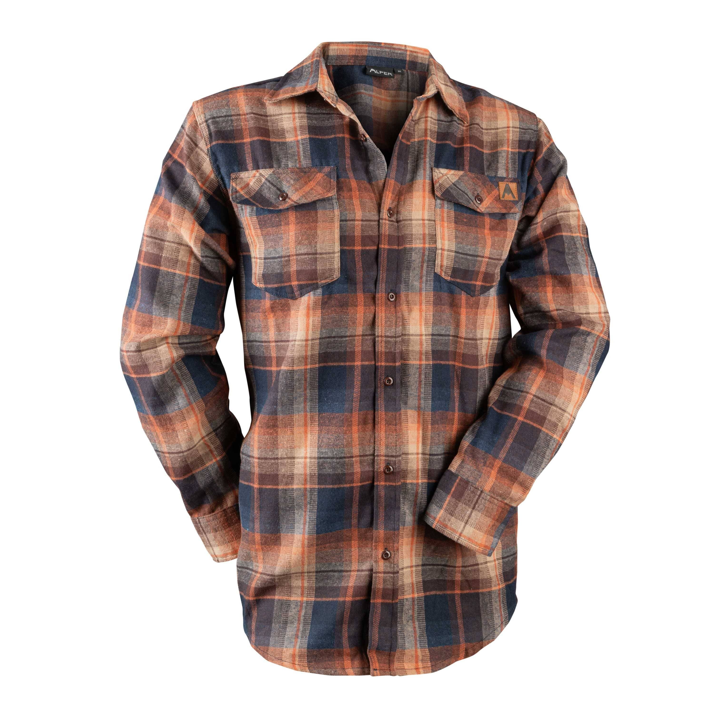 Chemise De Travail Homme à Carreaux Doublée Polaire - Flanelle épaisse - Poches En Laine D'agneau - Automne-hiver - 9