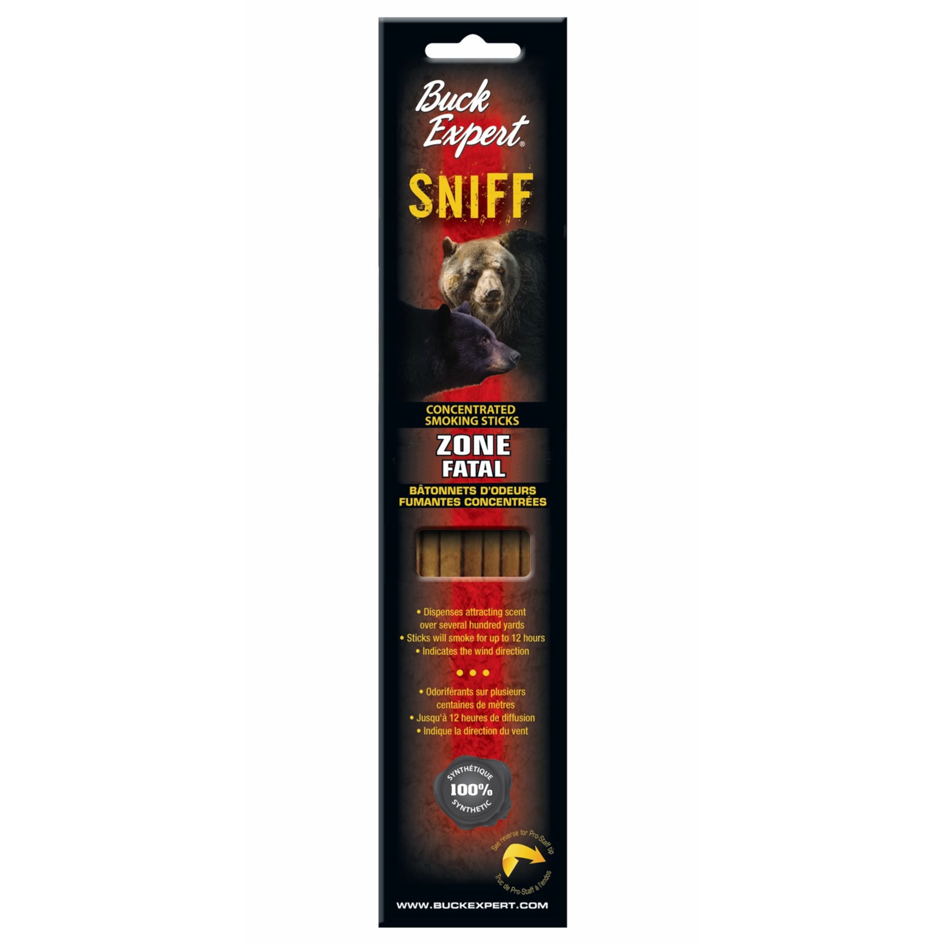 Bâtonnets d'odeurs fumantes « Sniff Zone Fatal » pour ours - 12 mcx