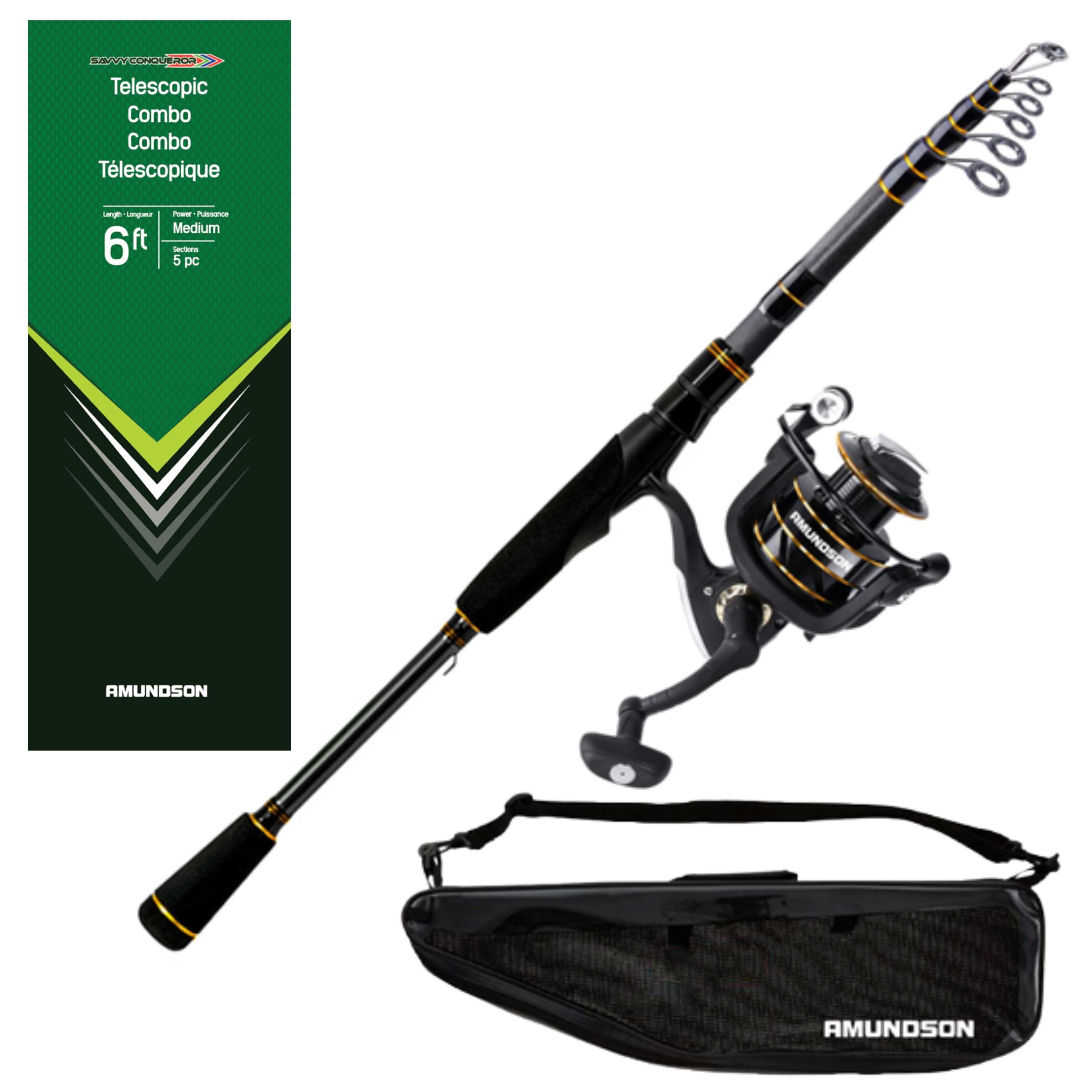 "Savvy Conqueror" Telescopic spinning combo 6' M