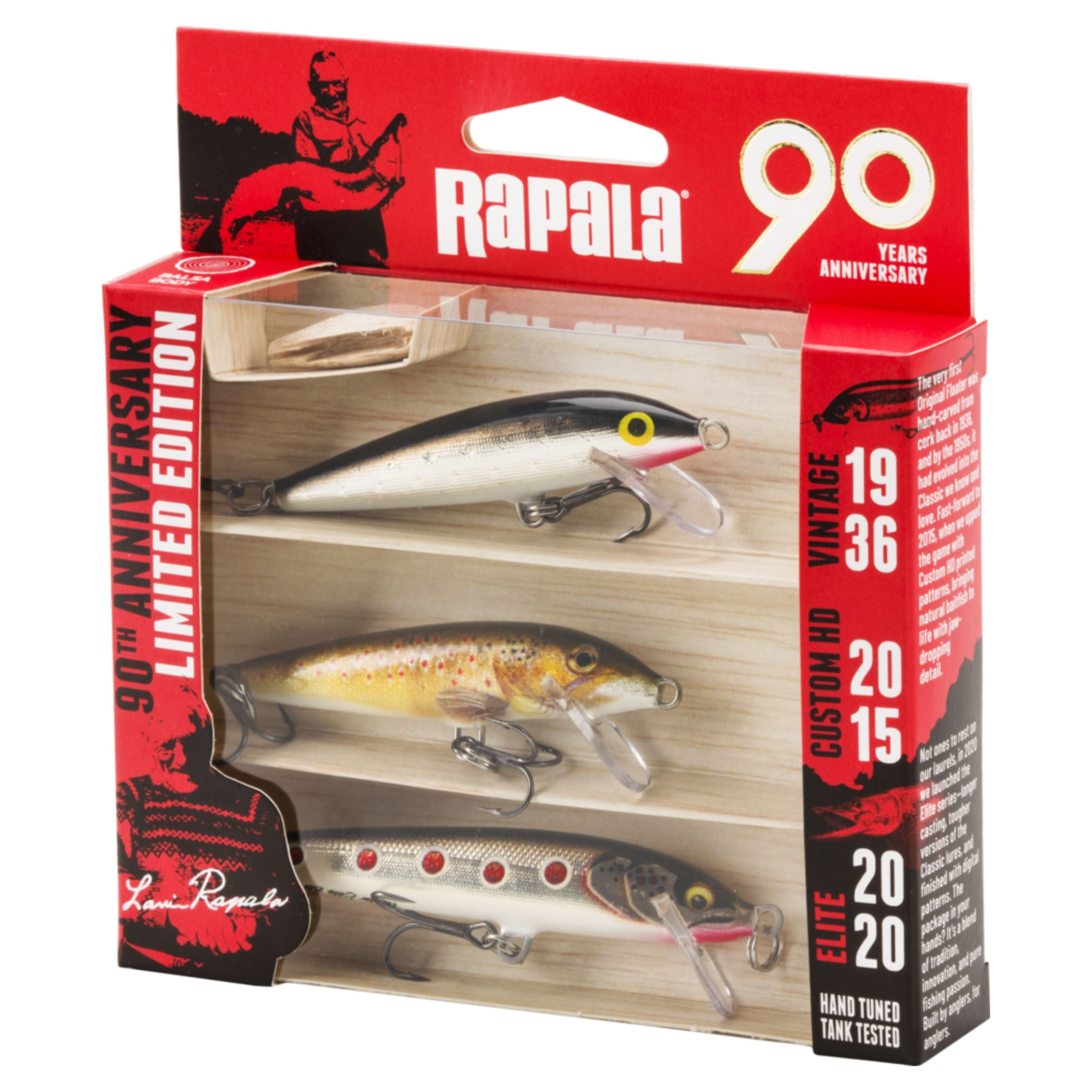 Ensemble de 3 rapala "Countdown" 90e ANNIVERSAIRE