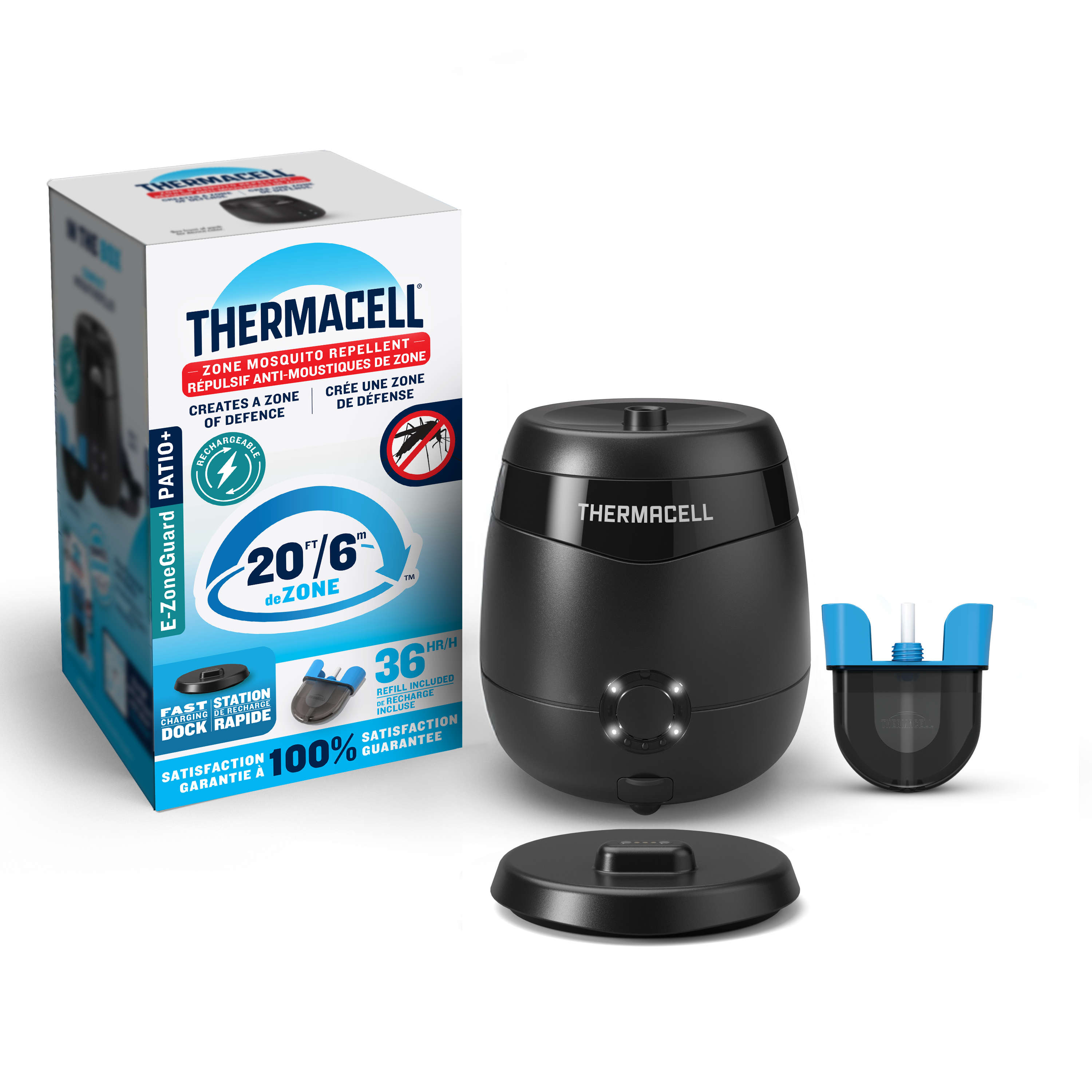 " E-ZoneGuard Patio+" Rechargeable Mosquito Repeller