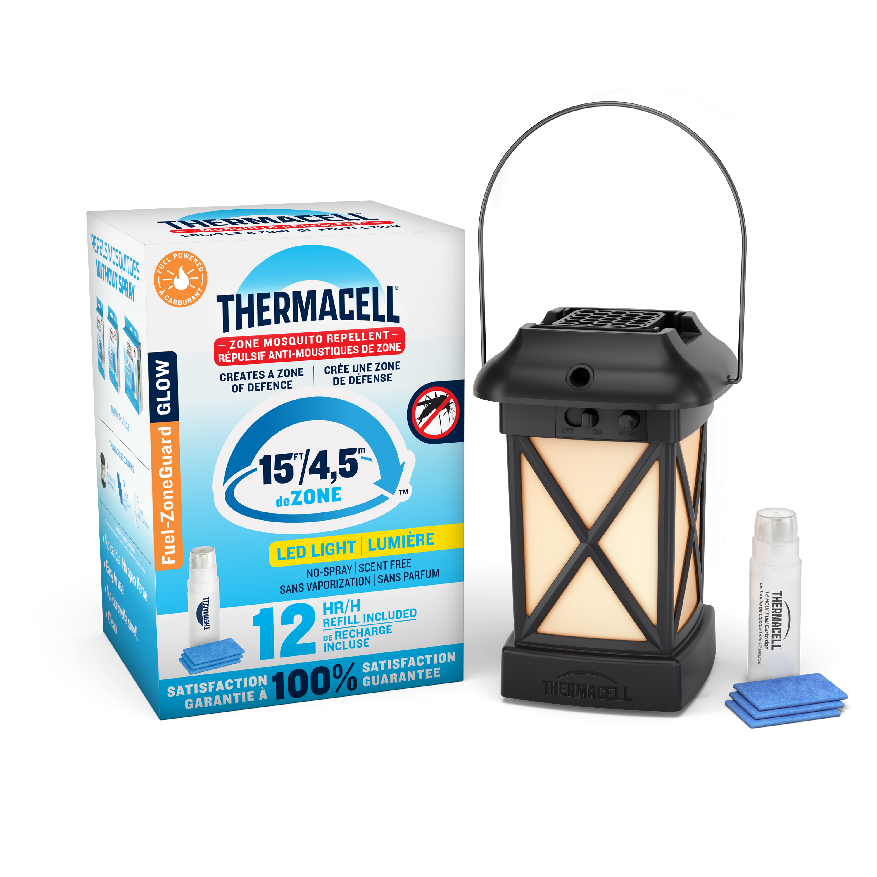Thermacell Fuel-ZoneGuard Glow Fuel Powered Mosquito Repeller + Lantern