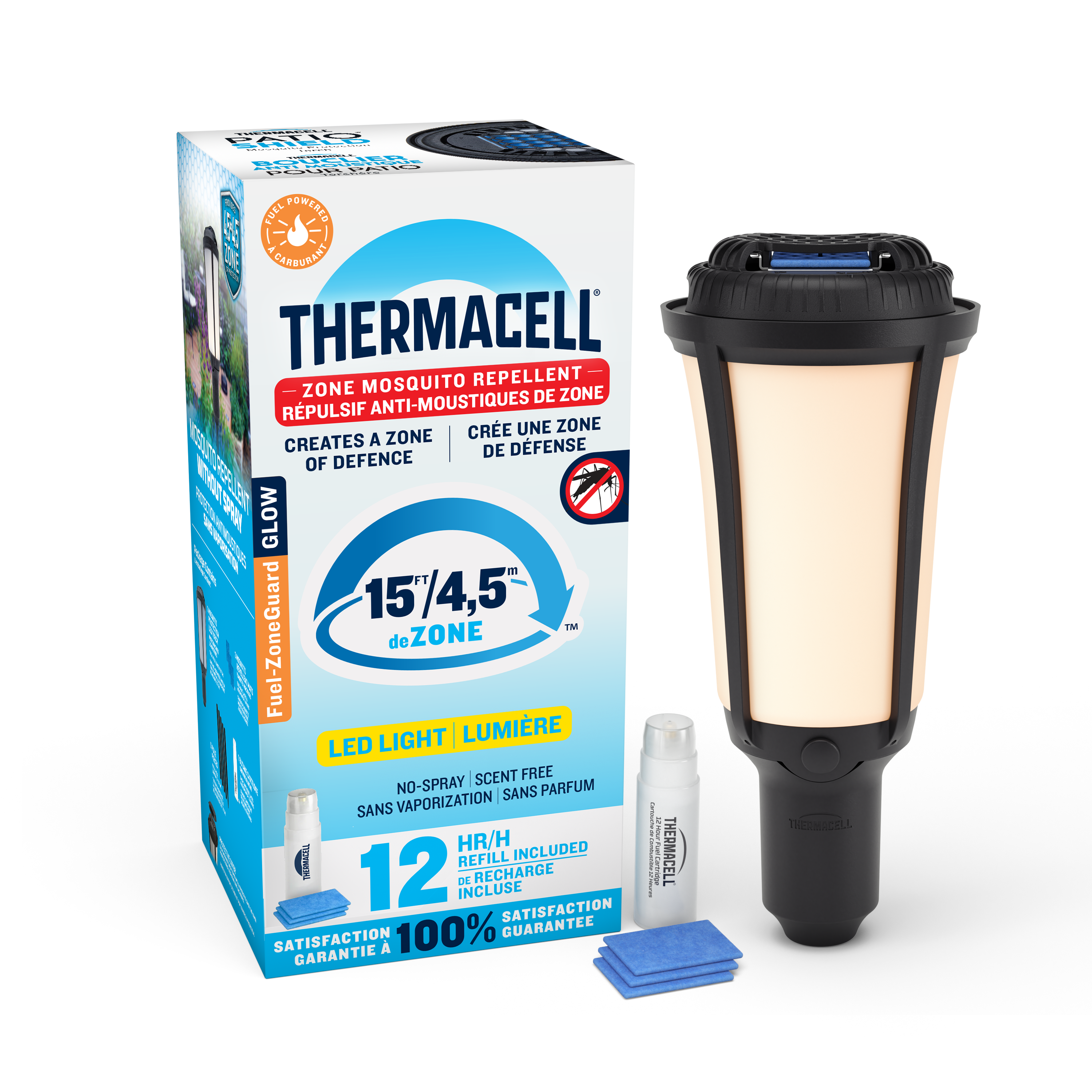 Thermacell Fuel-ZoneGuard Glow Fuel Powered Mosquito Repeller + Torch