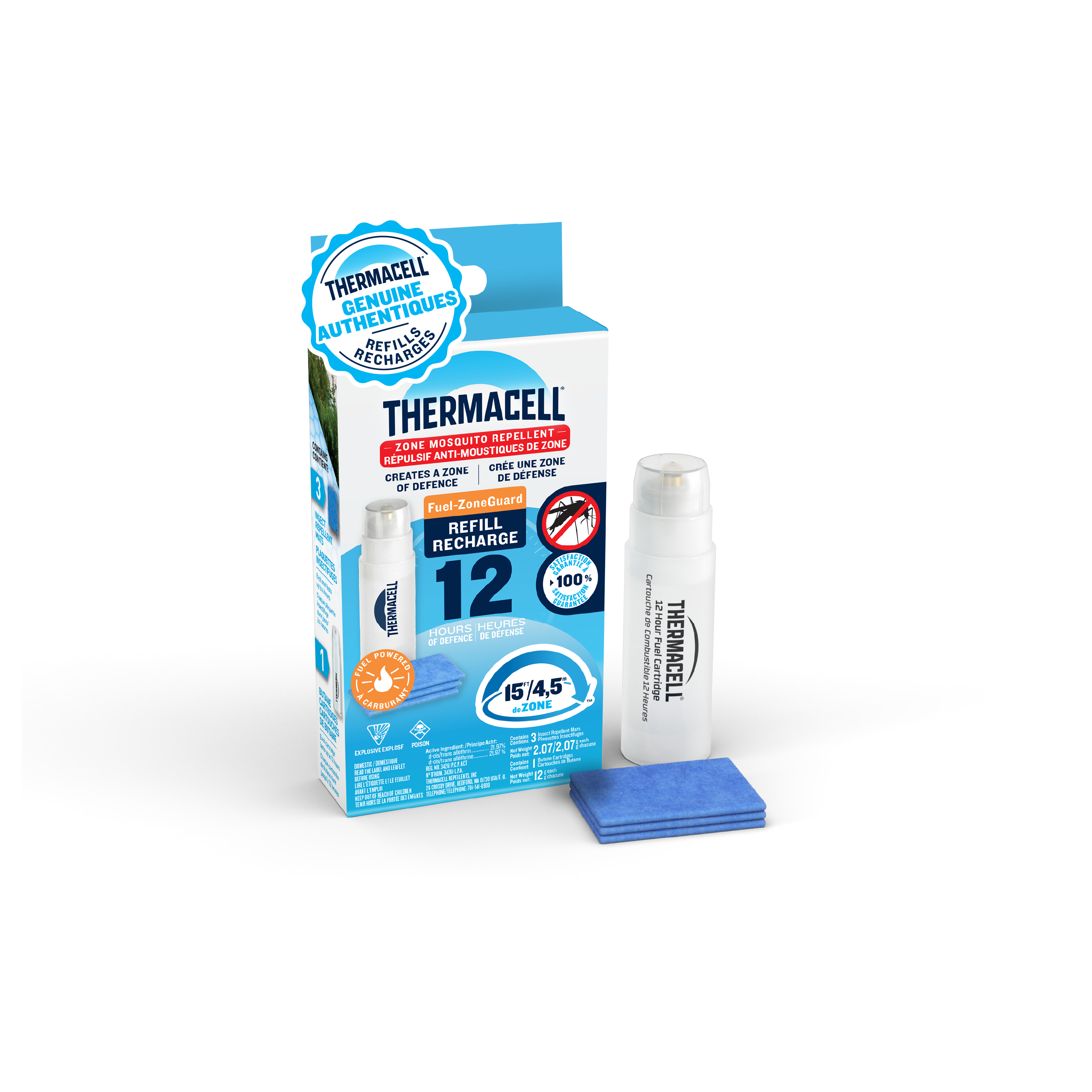 Thermacell Fuel-ZoneGuard Fuel Powered Mosquito Repellent 12-Hr Refill Pack