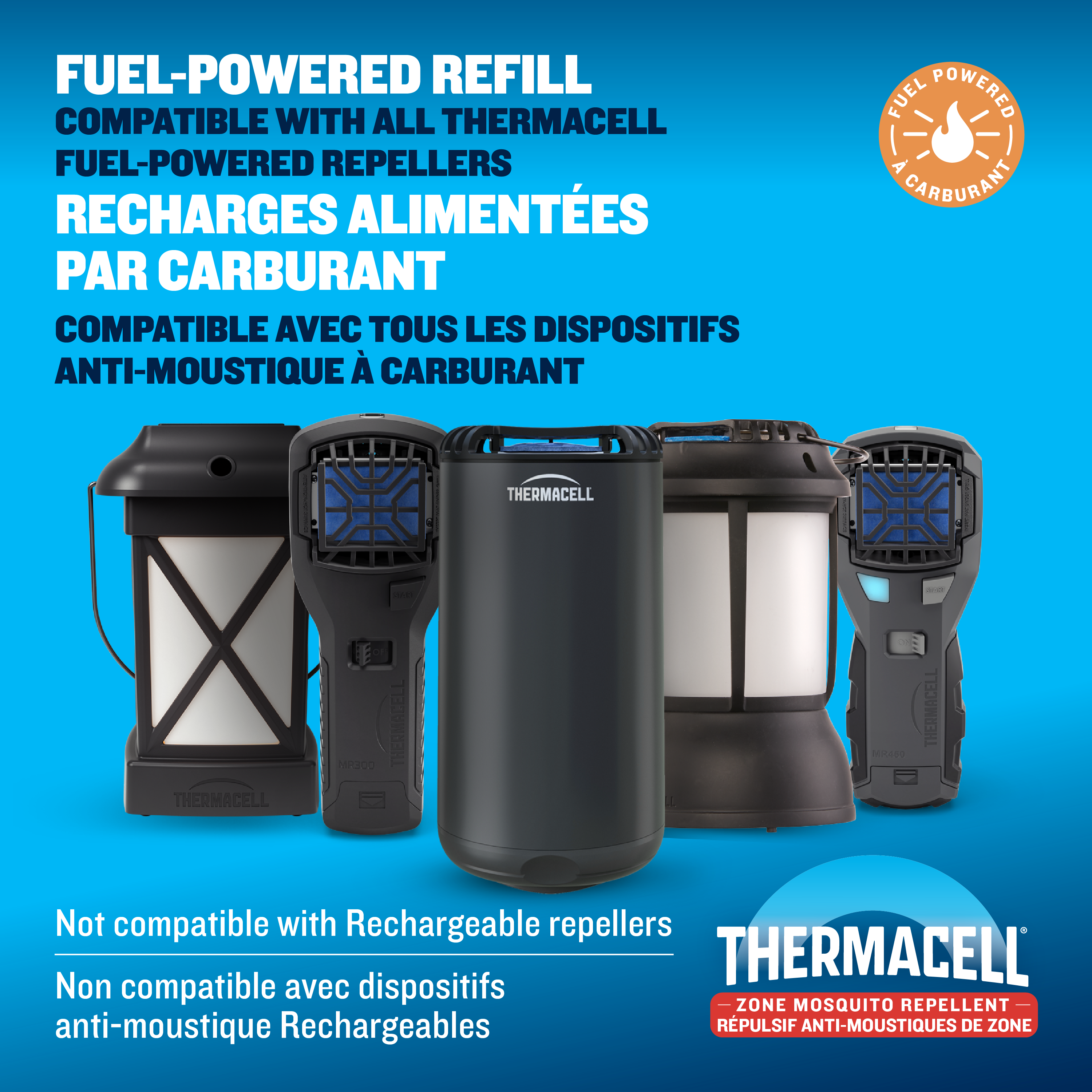 Thermacell Fuel-ZoneGuard Fuel Powered Mosquito Repellent 12-Hr Refill Pack