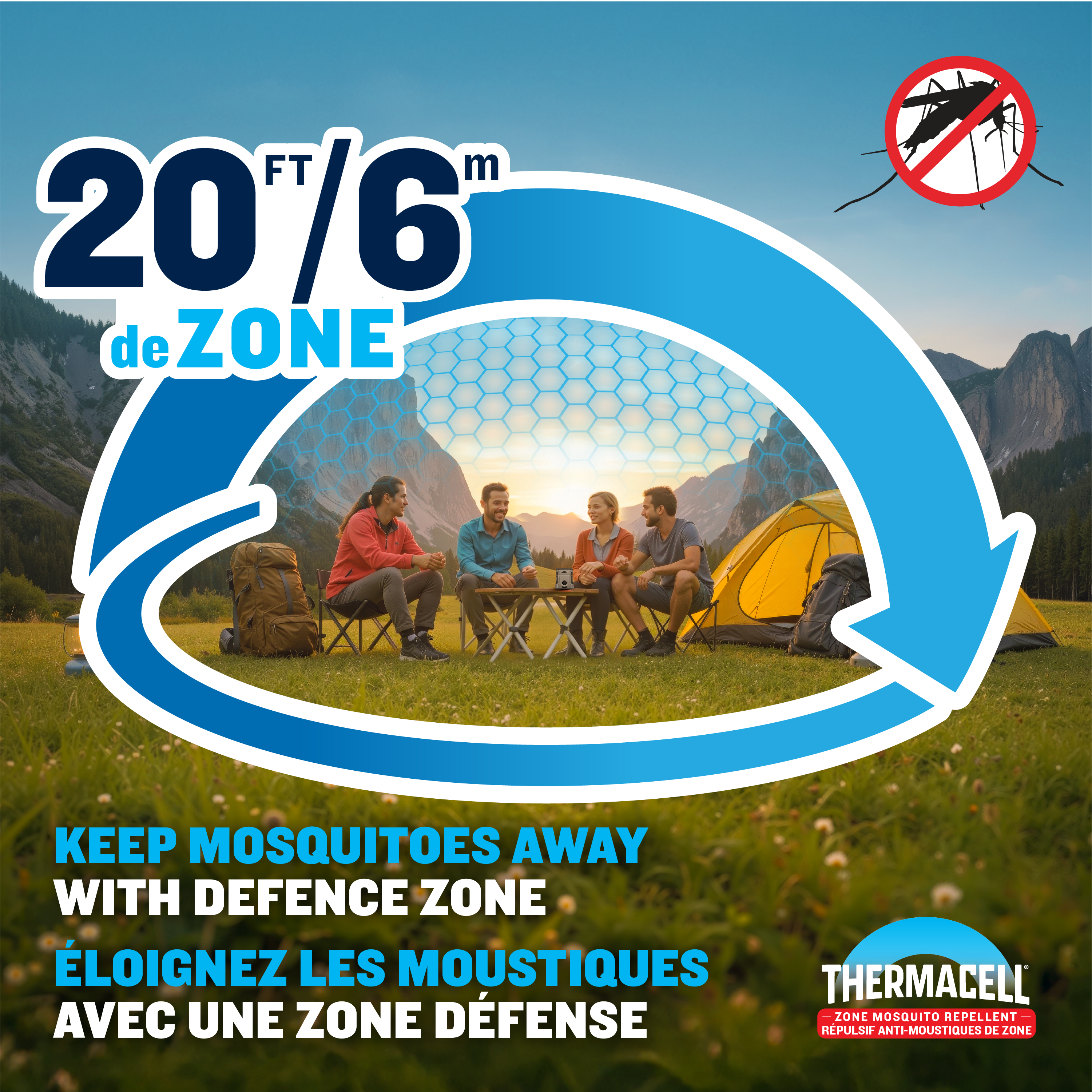 Répulsif à moustiques rechargeable E‑ZoneGuard Adventure