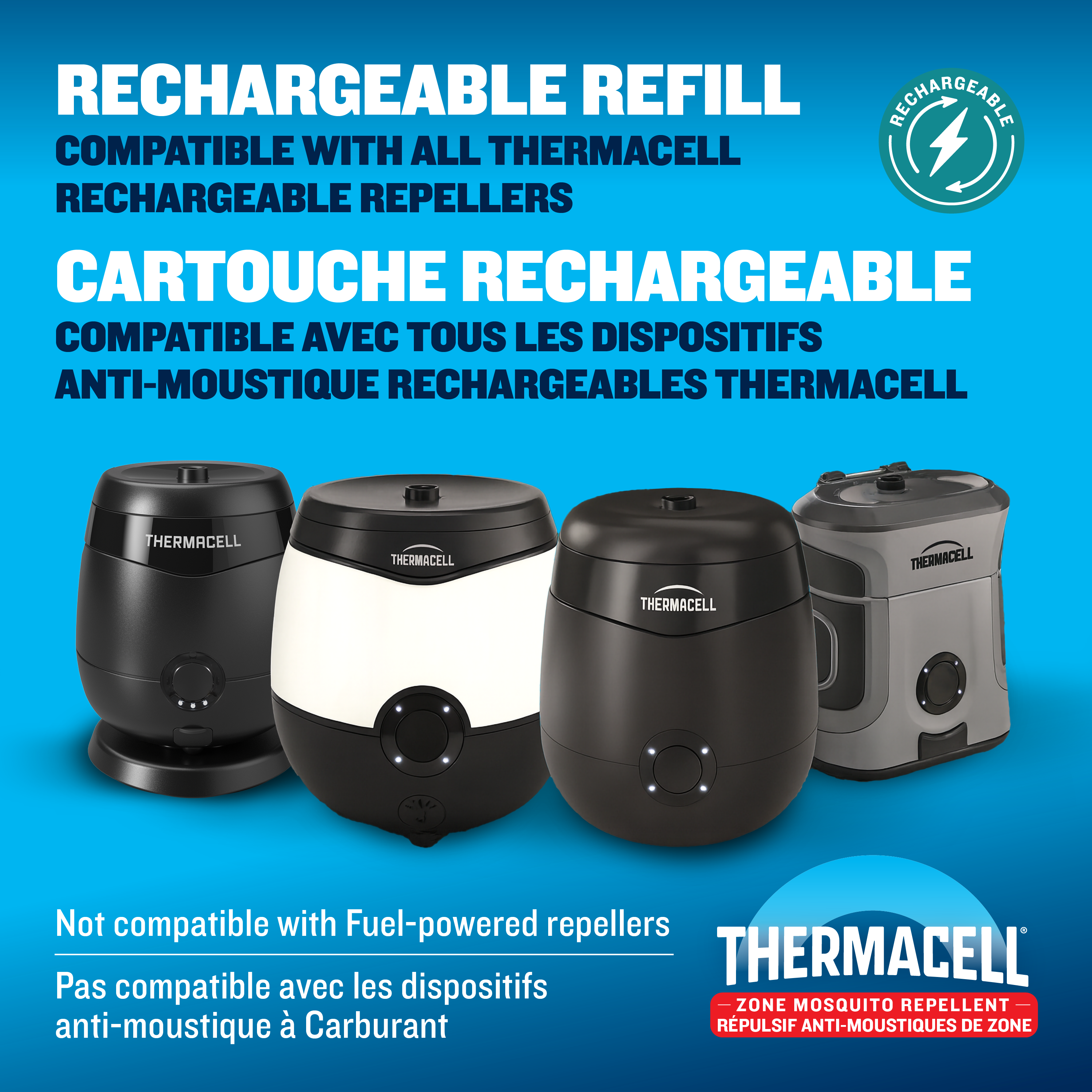 Thermacell E-ZoneGuard Rechargeable Mosquito Repellent Refill 72-Hour Pack