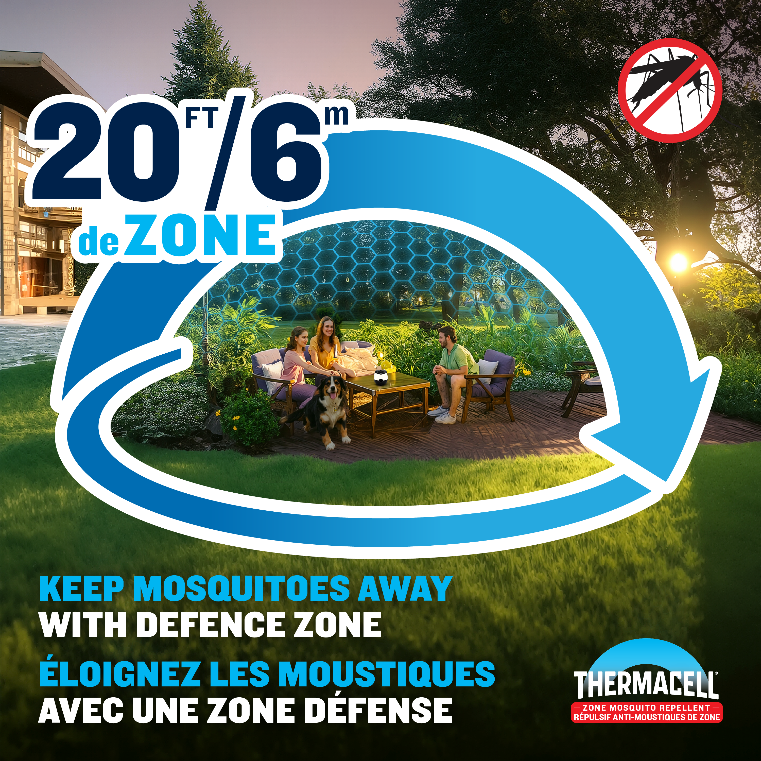 "E-ZoneGuard Glow" Rechargeable Mosquito Repeller