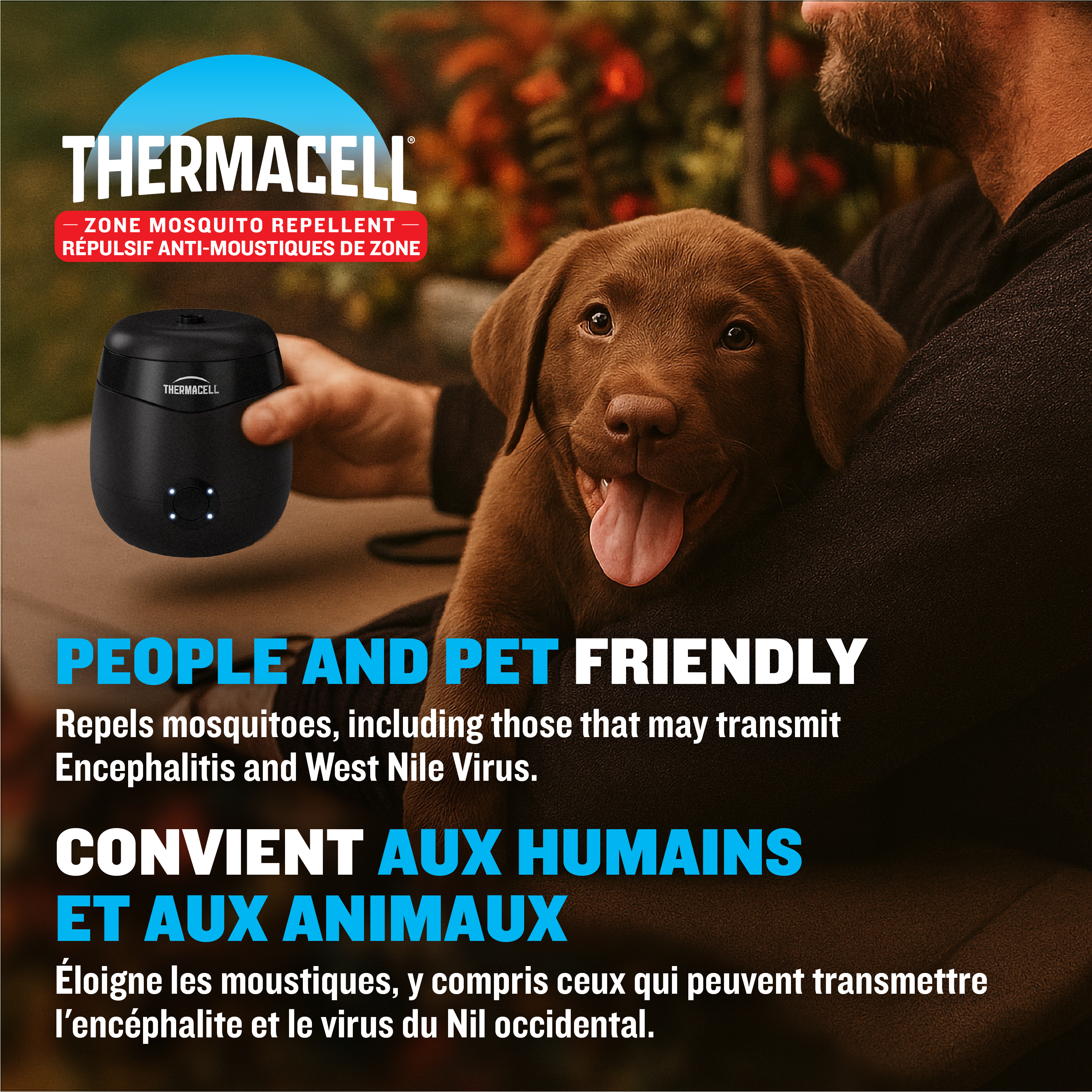 "Thermacell E-ZoneGuard Patio" Rechargeable Mosquito Repeller