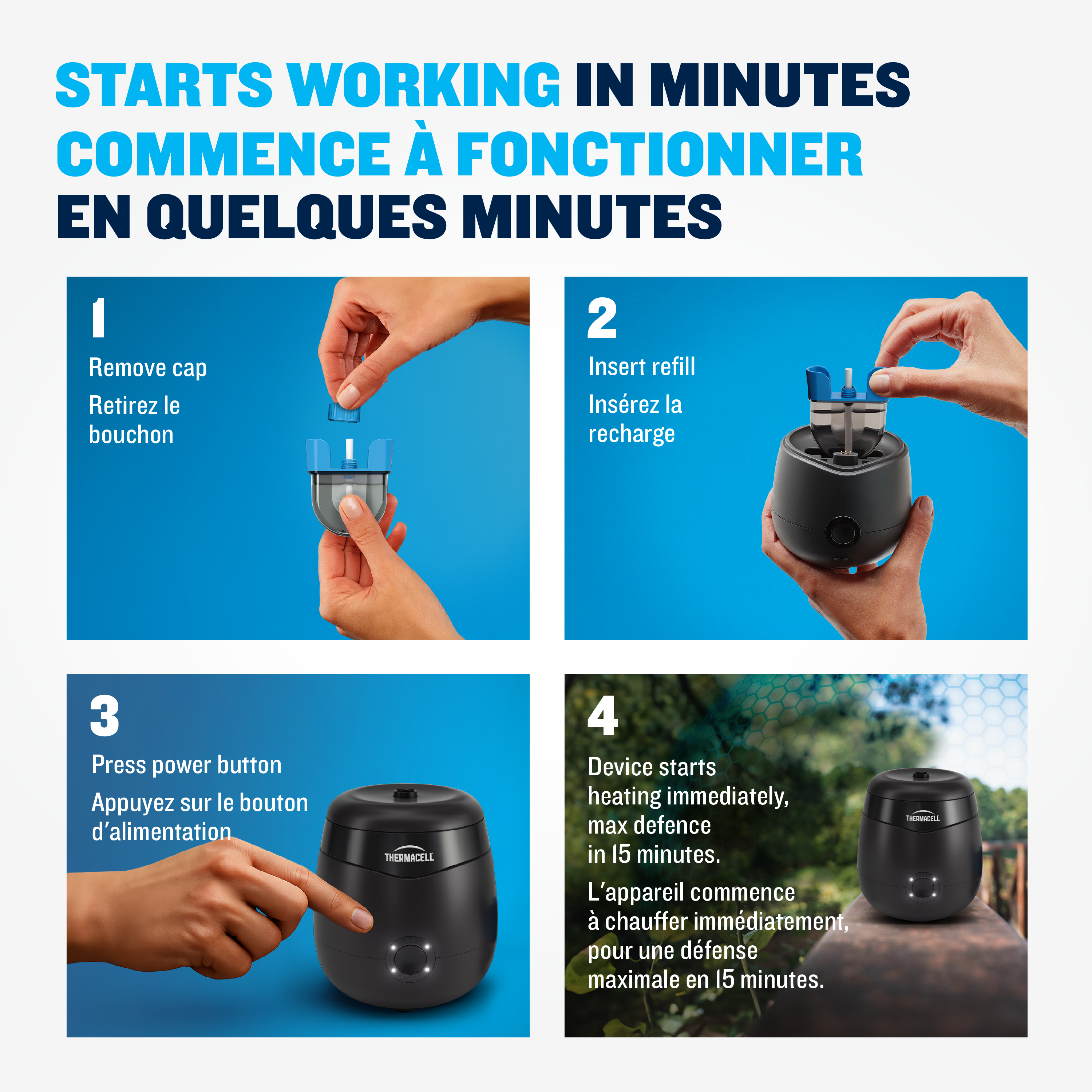 Thermacell E-ZoneGuard Rechargeable Mosquito Repellent Refill 72-Hour Pack