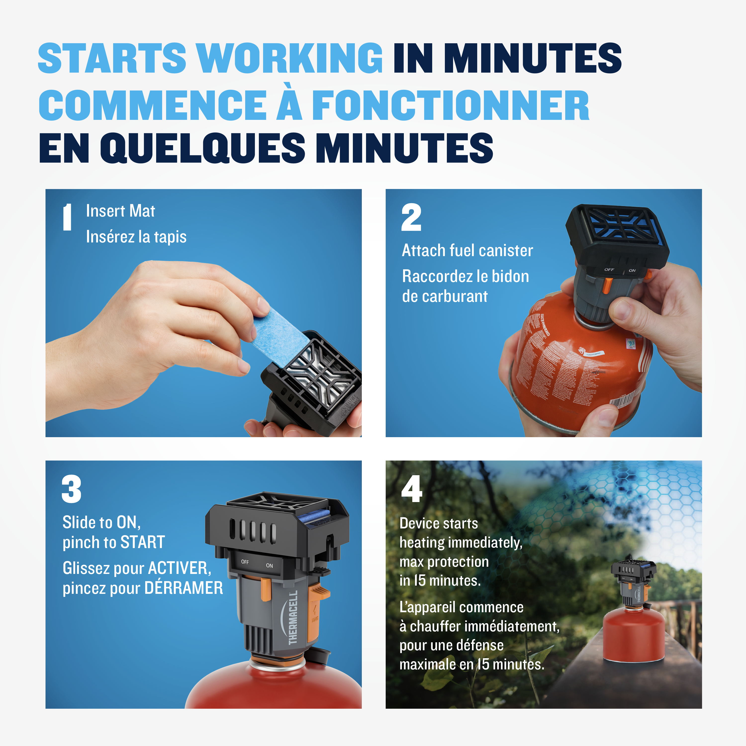 Recharge de tapis répulsifs pour répulsif à moustiques Thermacell