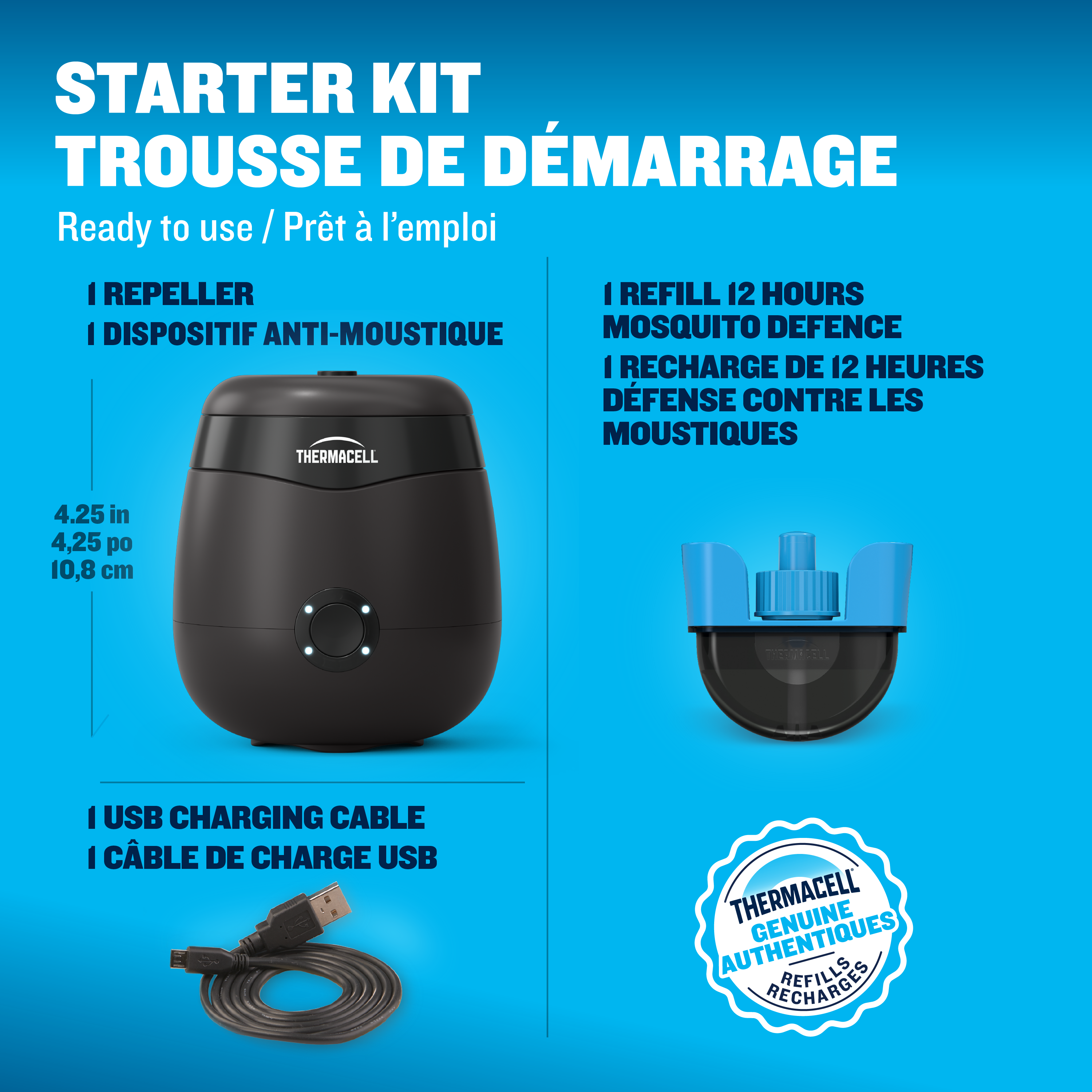 "Thermacell E-ZoneGuard Patio" Rechargeable Mosquito Repeller