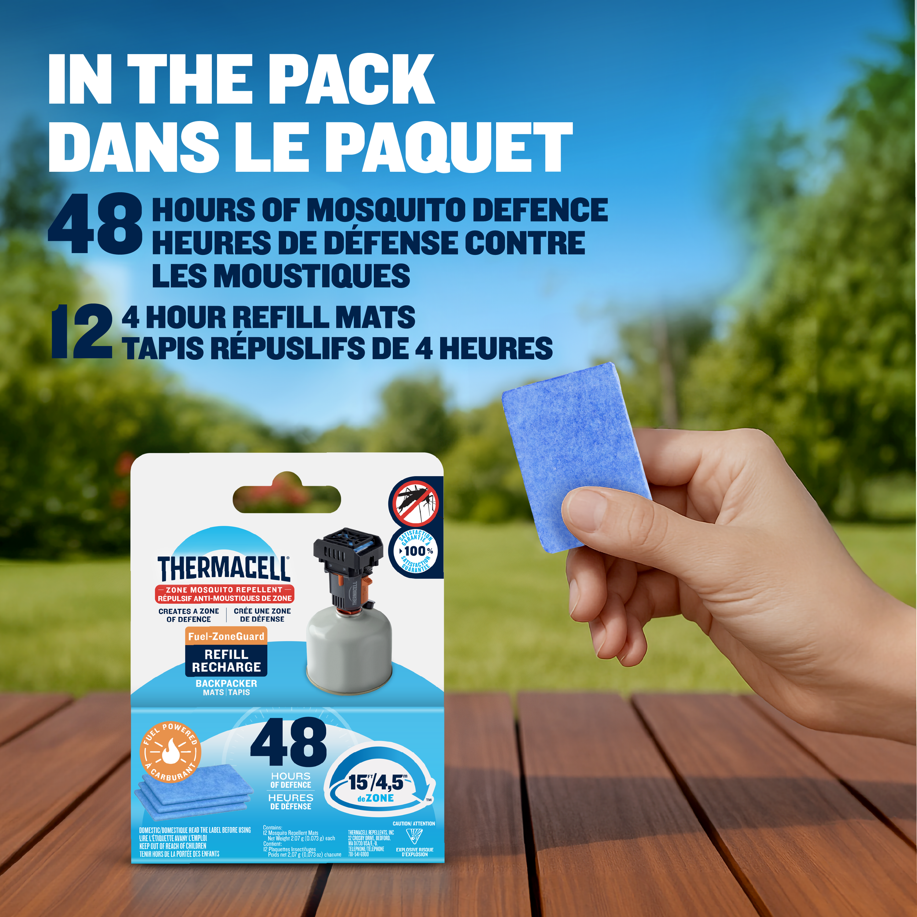 Recharge de tapis répulsifs pour répulsif à moustiques Thermacell