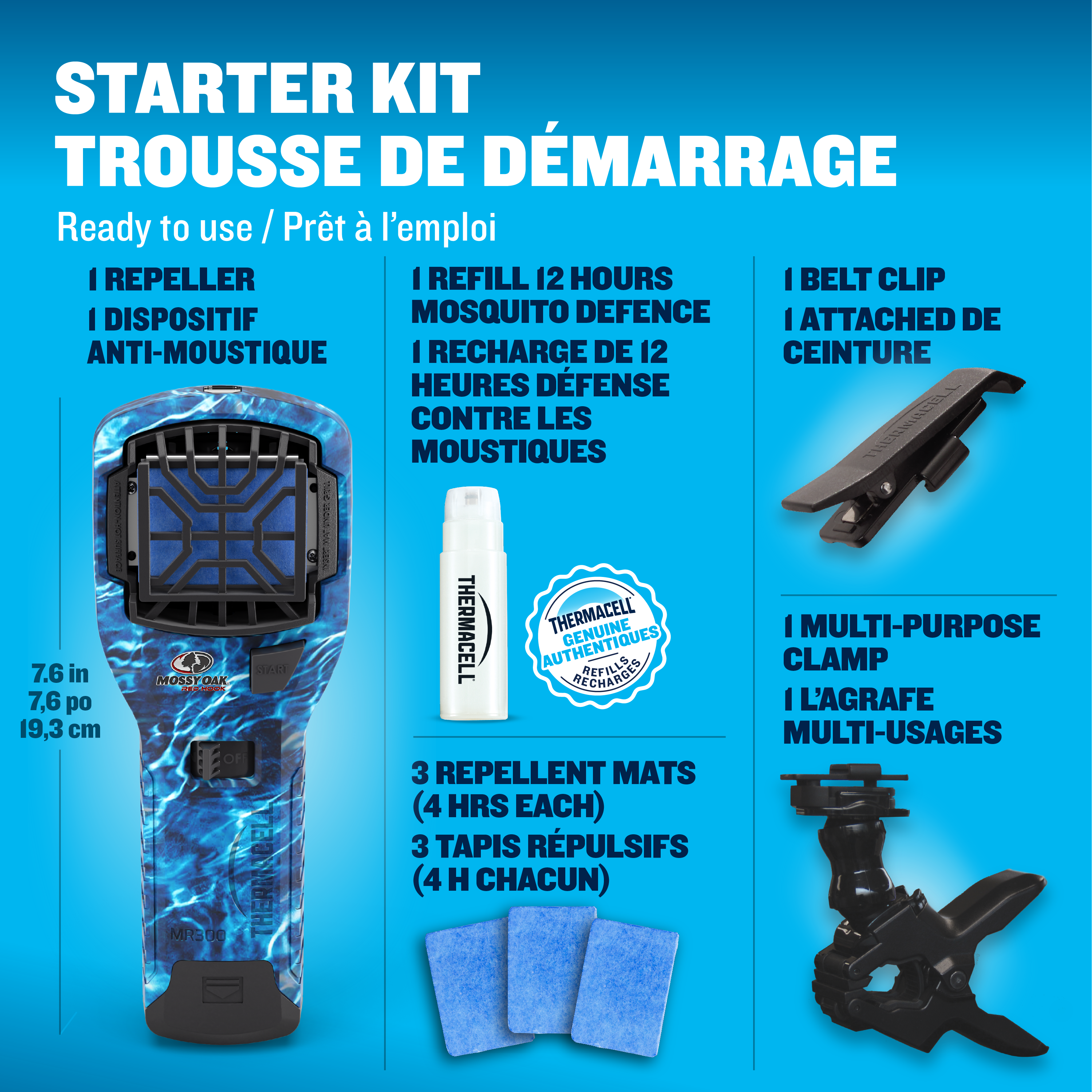 Thermacell Fuel-ZoneGuard Extreme Fuel Powered Mosquito Repeller Fish Pack