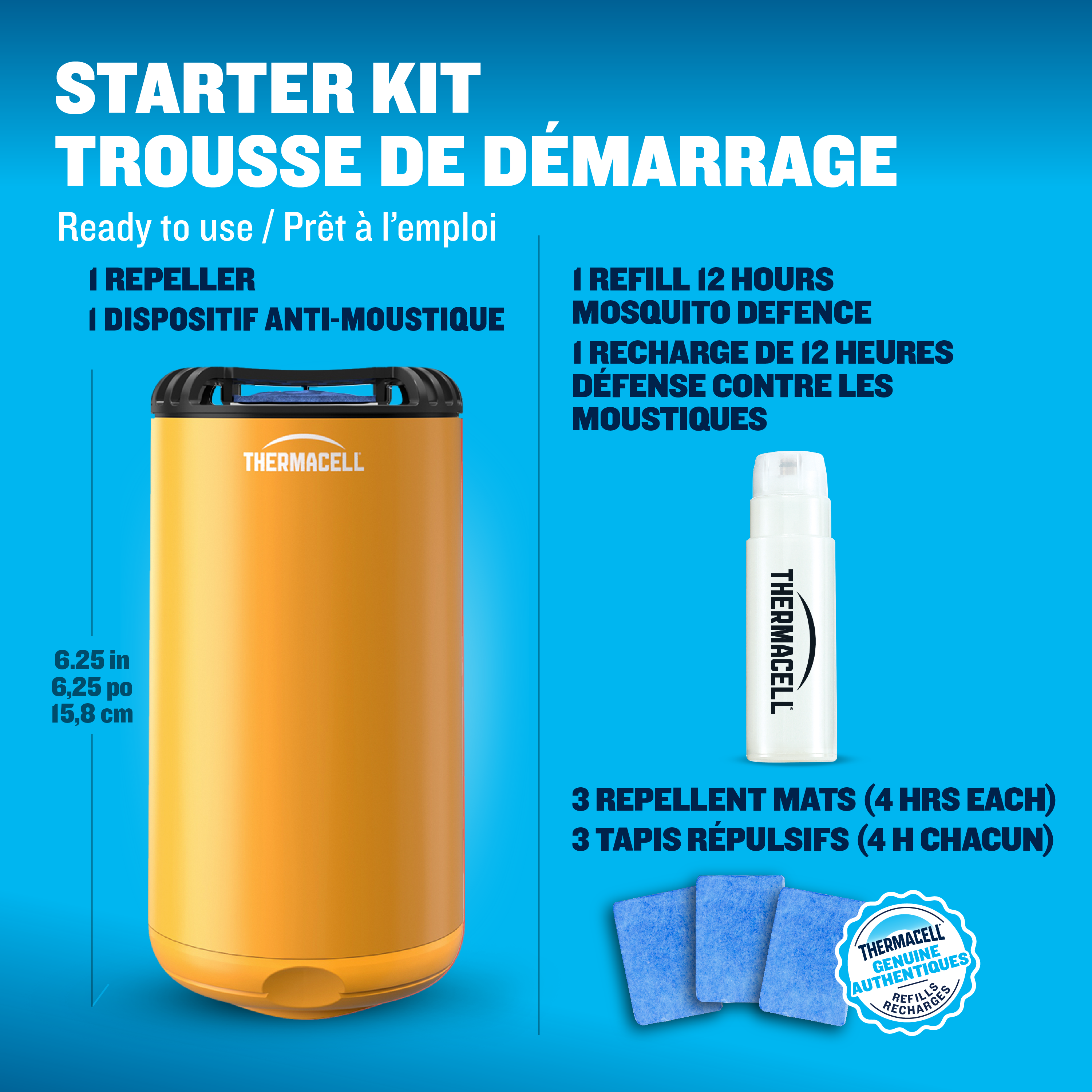 Répulsif à moustiques alimenté par combustible Fuel‑ZoneGuard Base