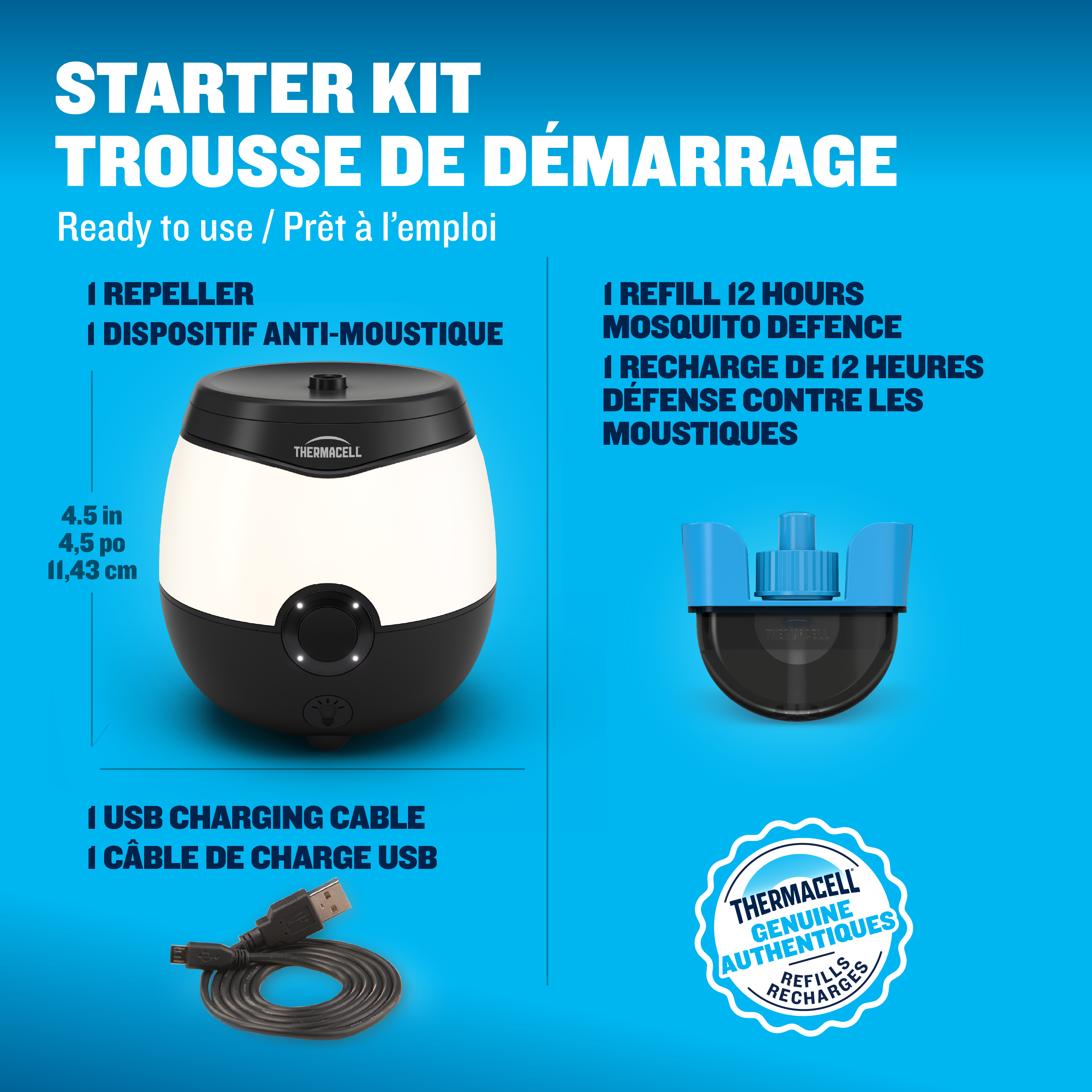 "E-ZoneGuard Glow" Rechargeable Mosquito Repeller