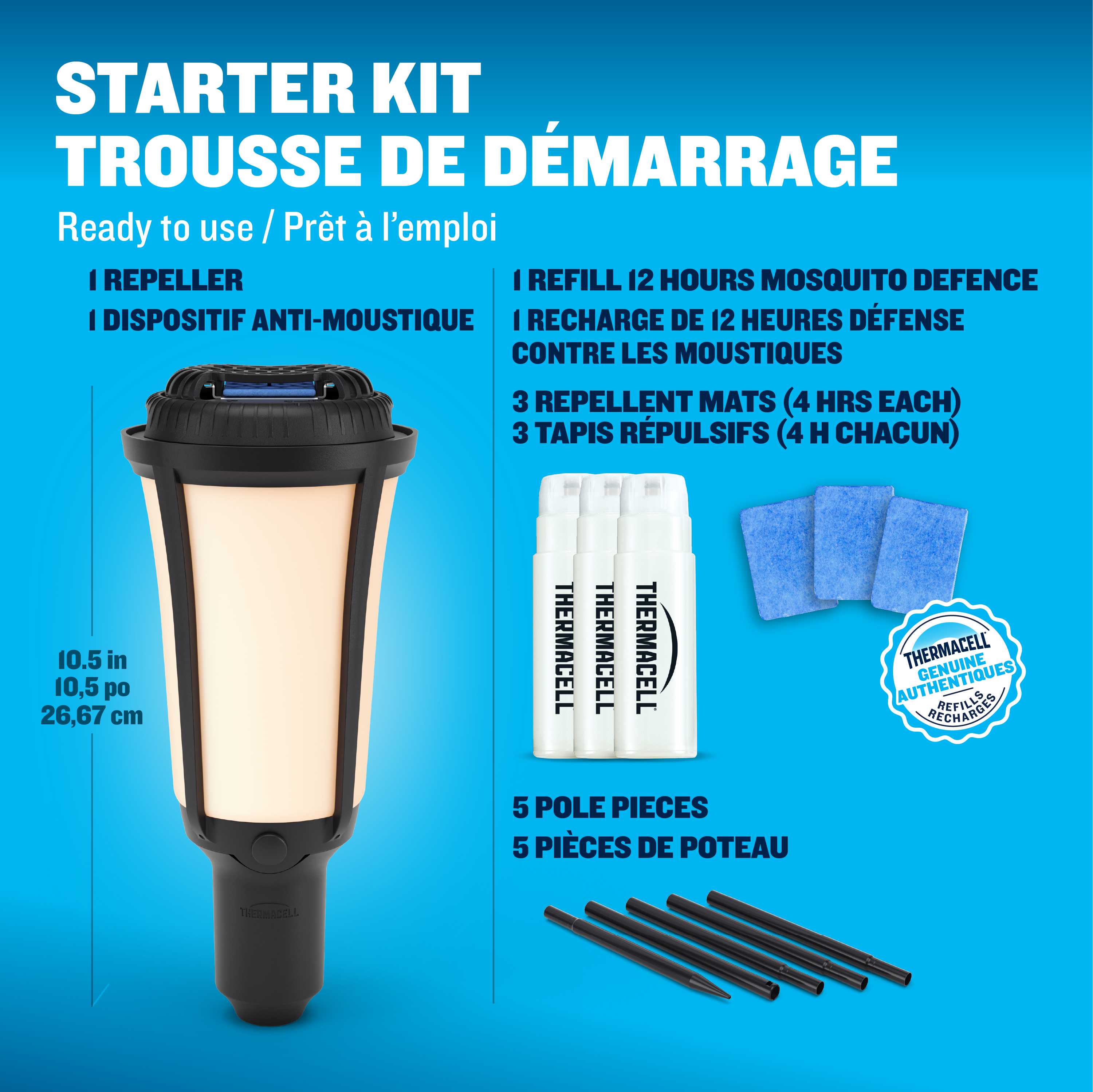 Thermacell Fuel-ZoneGuard Glow Fuel Powered Mosquito Repeller + Torch