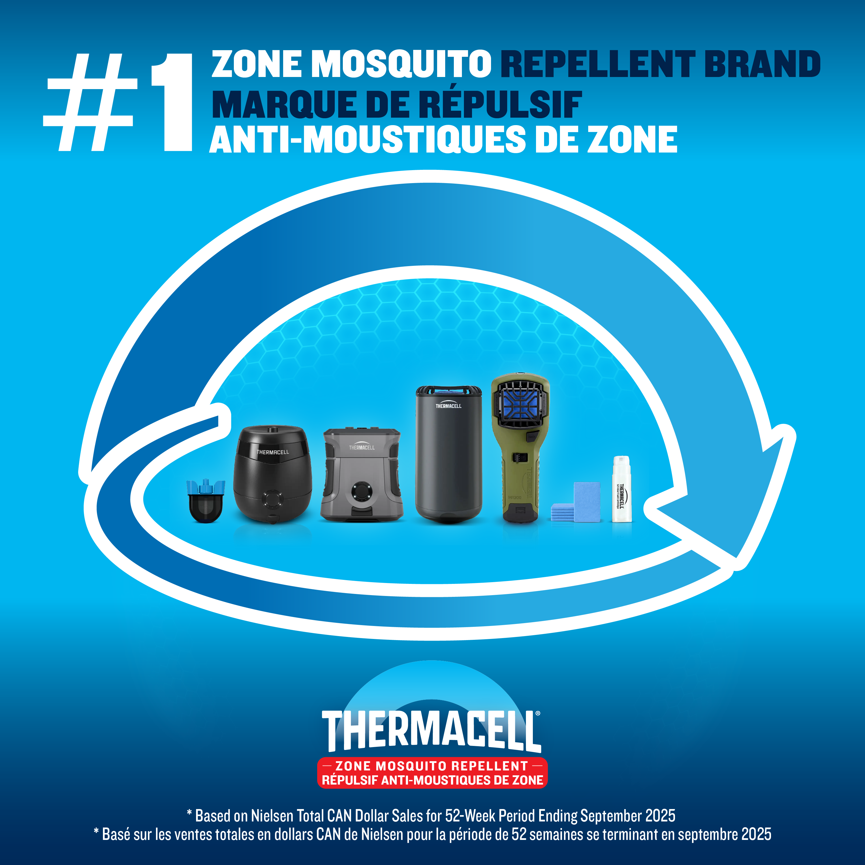 "Thermacell E-ZoneGuard Patio" Rechargeable Mosquito Repeller
