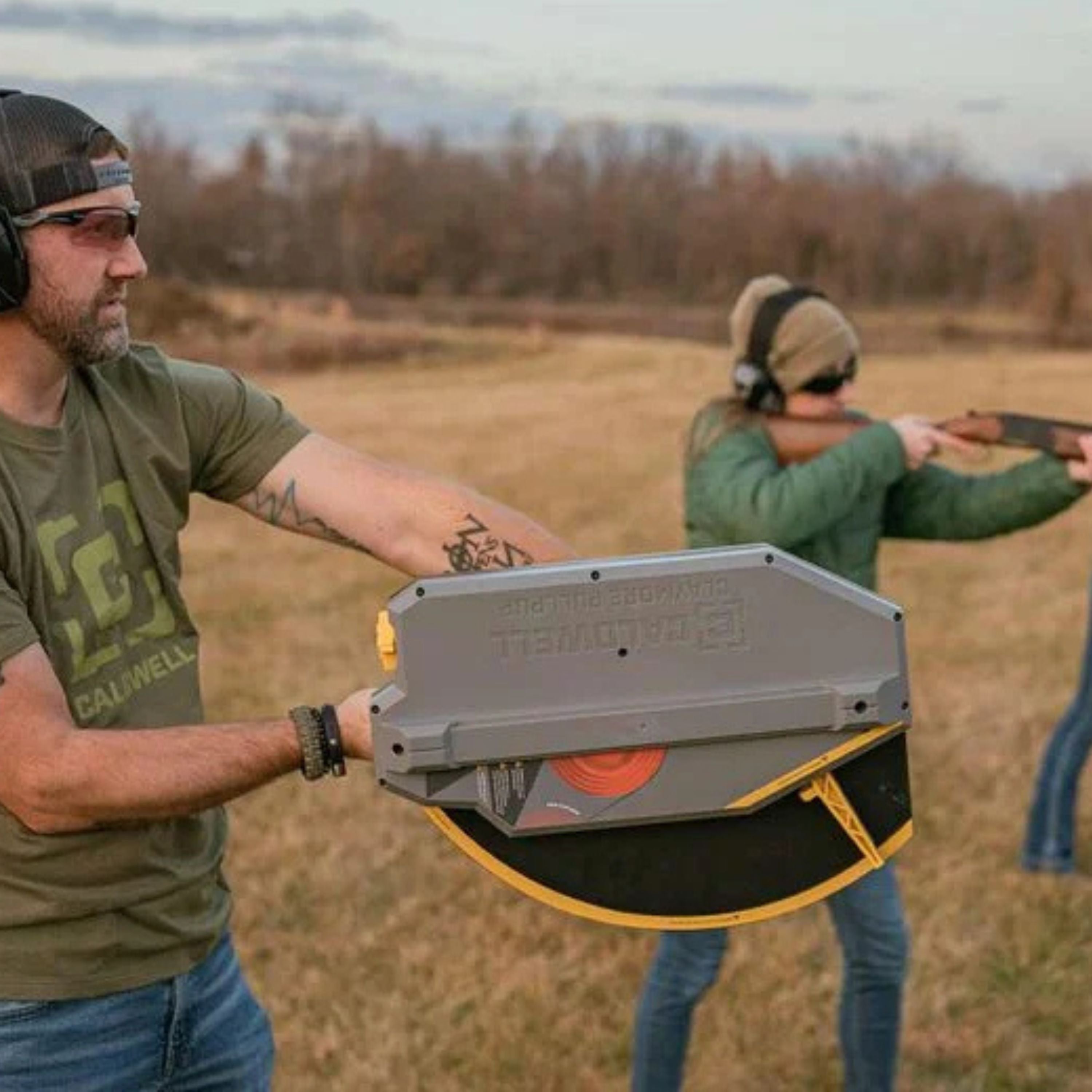 "Claymore Pullpup" target thrower