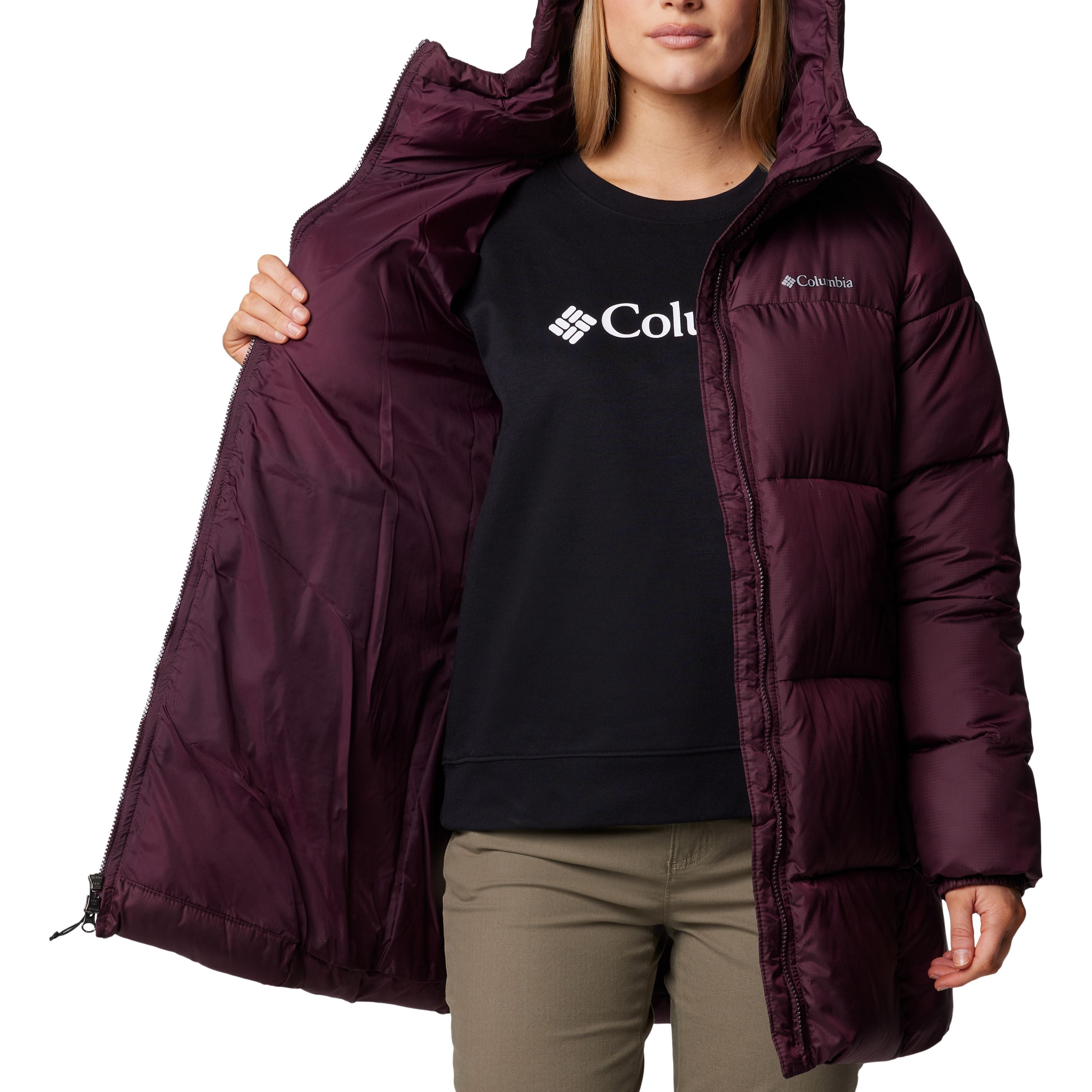 "Puffect" Mid hooded winter jacket - Women's