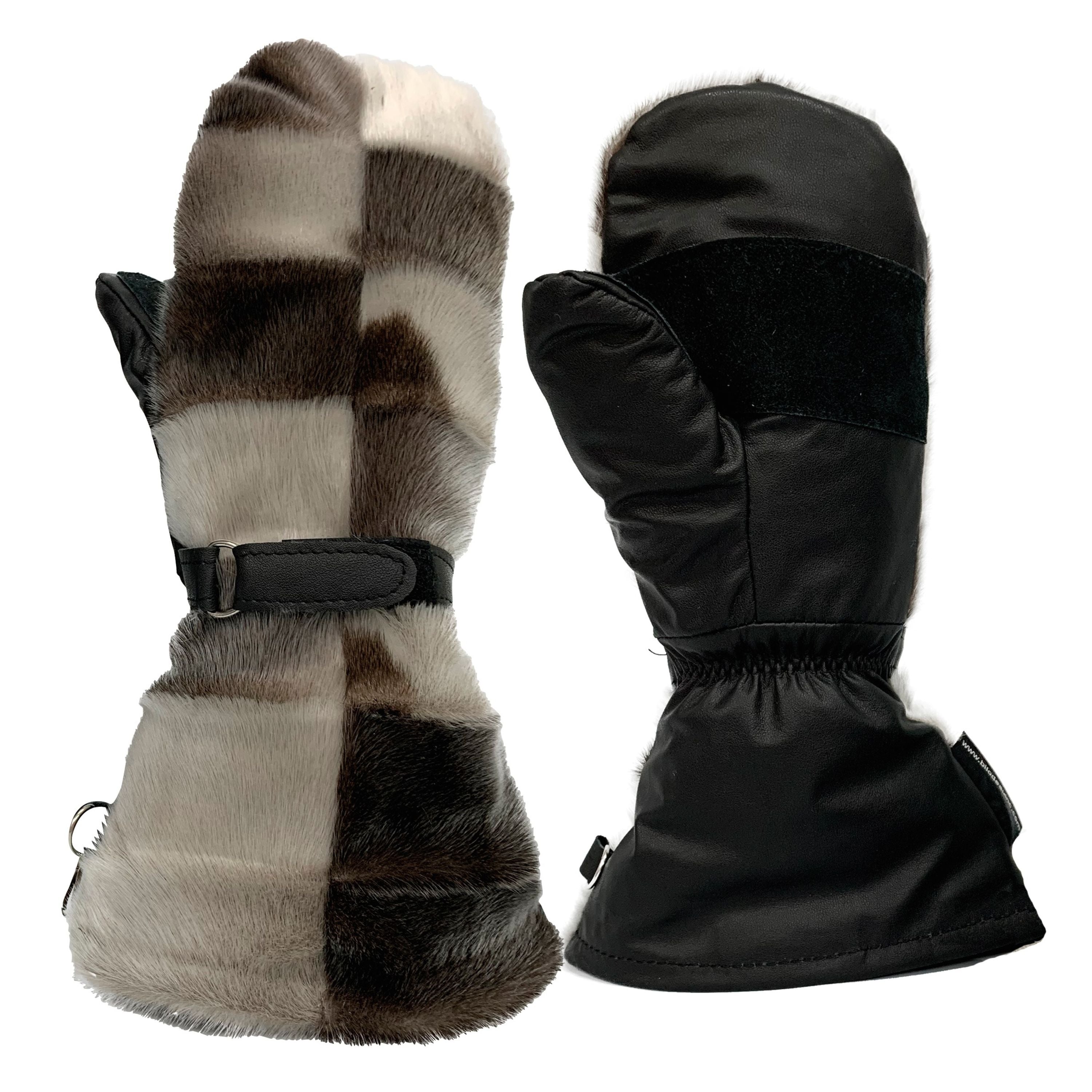 Mitaines longues en fourrure de loup marin - Unisexe