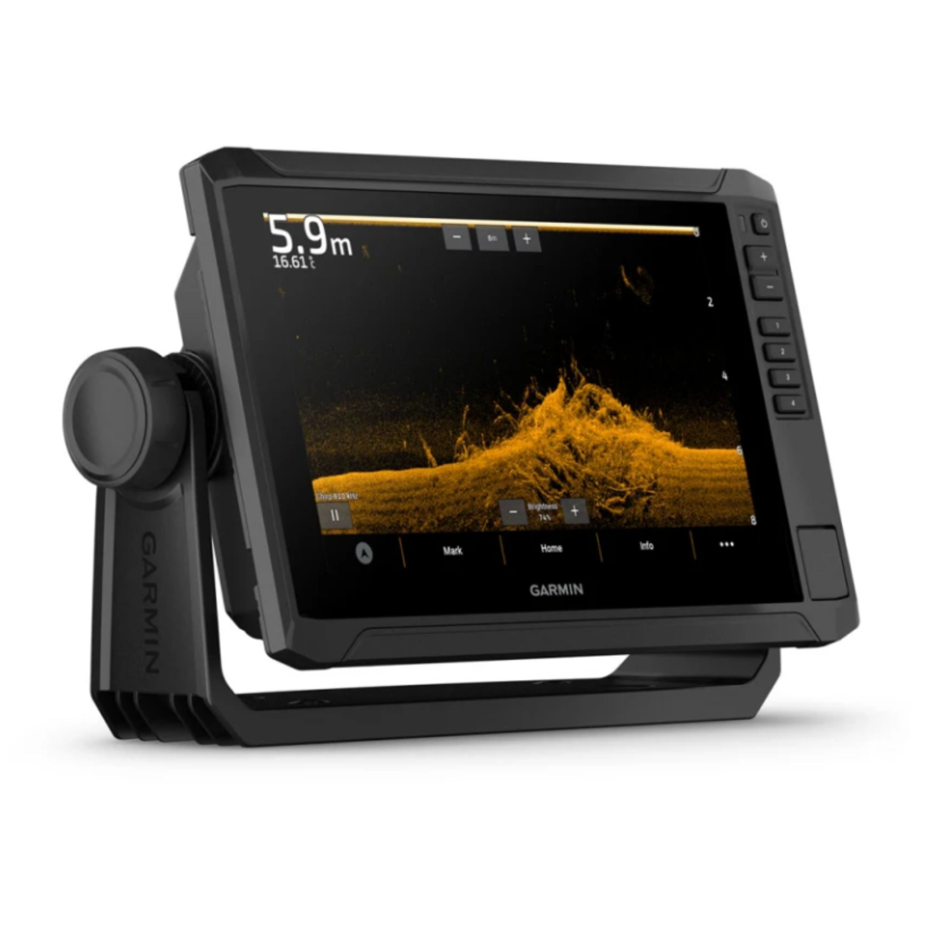 « Echomap™ UHD2 95CV” chartplotter, with GT56UHD-TM transducer