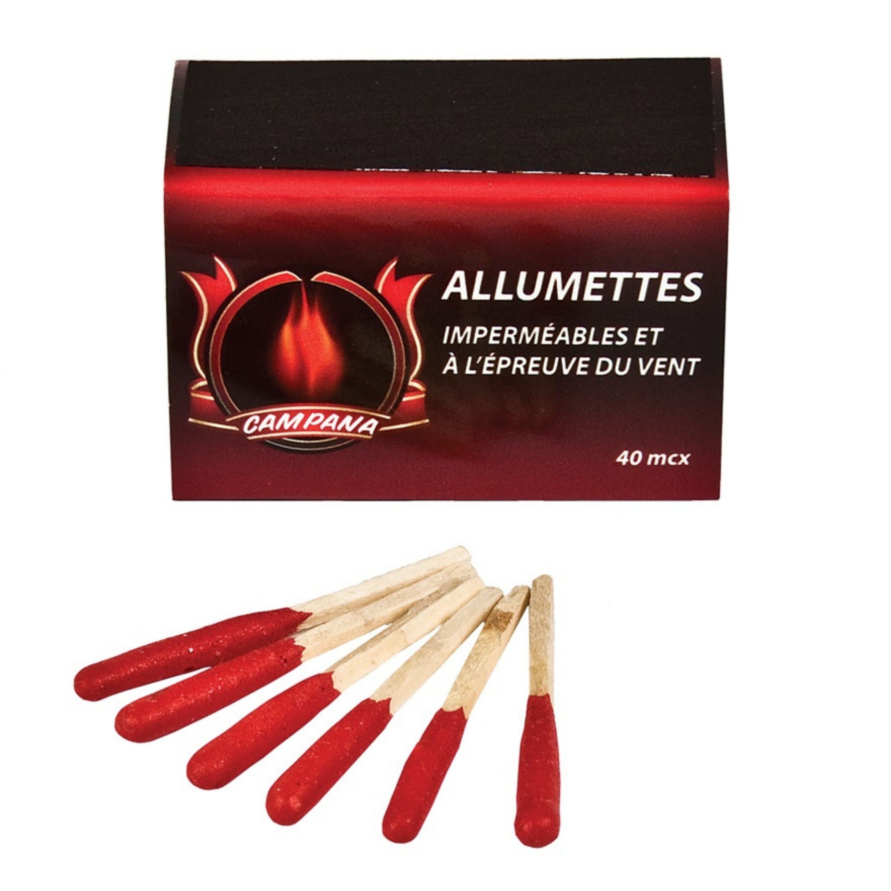Allumettes imperméables - 2x 40/pqt — Groupe Pronature