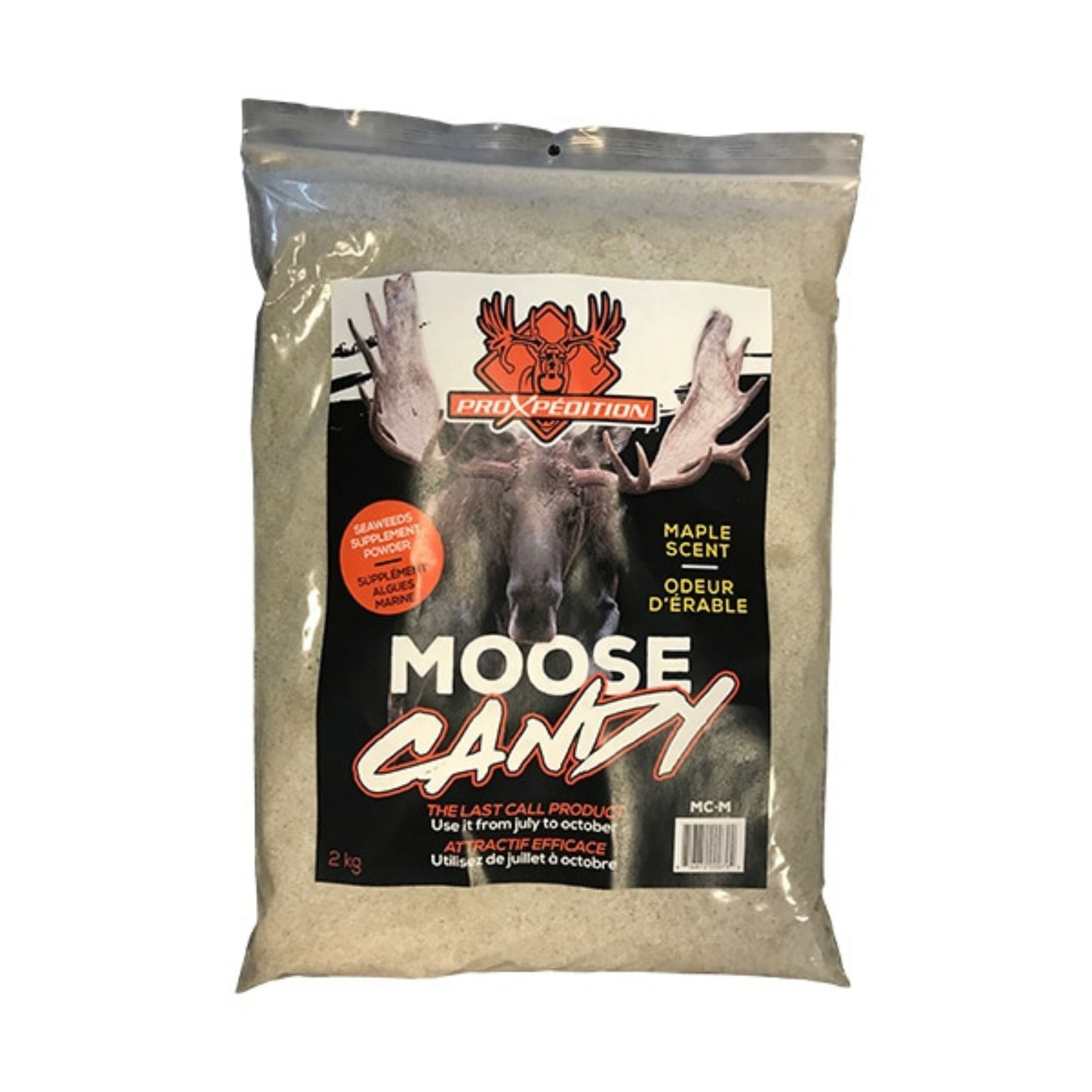 Attractant pour orignal à saveur d'érable et poudre d'algues - 2kg||Maple and alguae moose powder flavor - 2kg