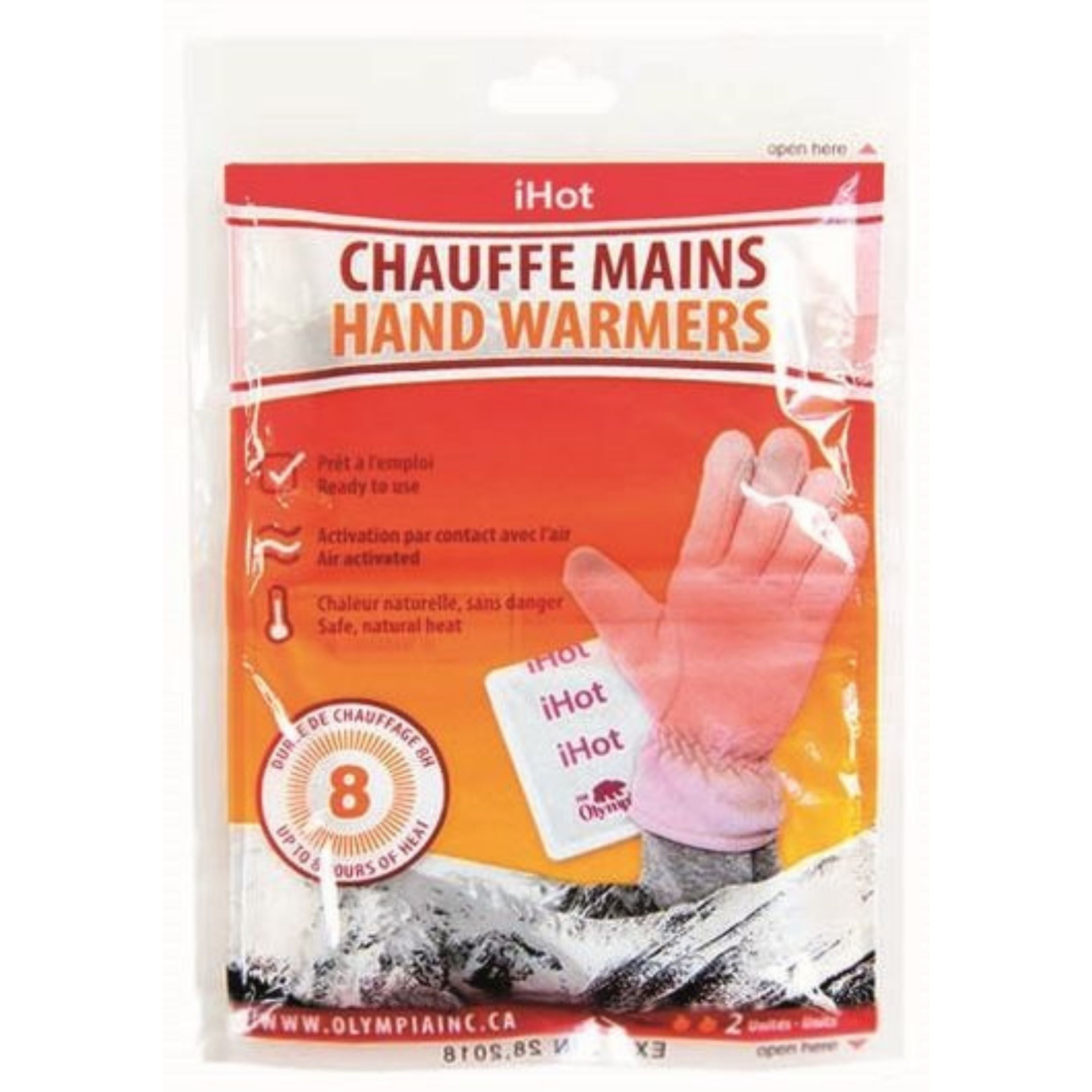 Chauffe-mains "ihot" - 2/pqt||"ihot" Hand warmer - 2/pkg