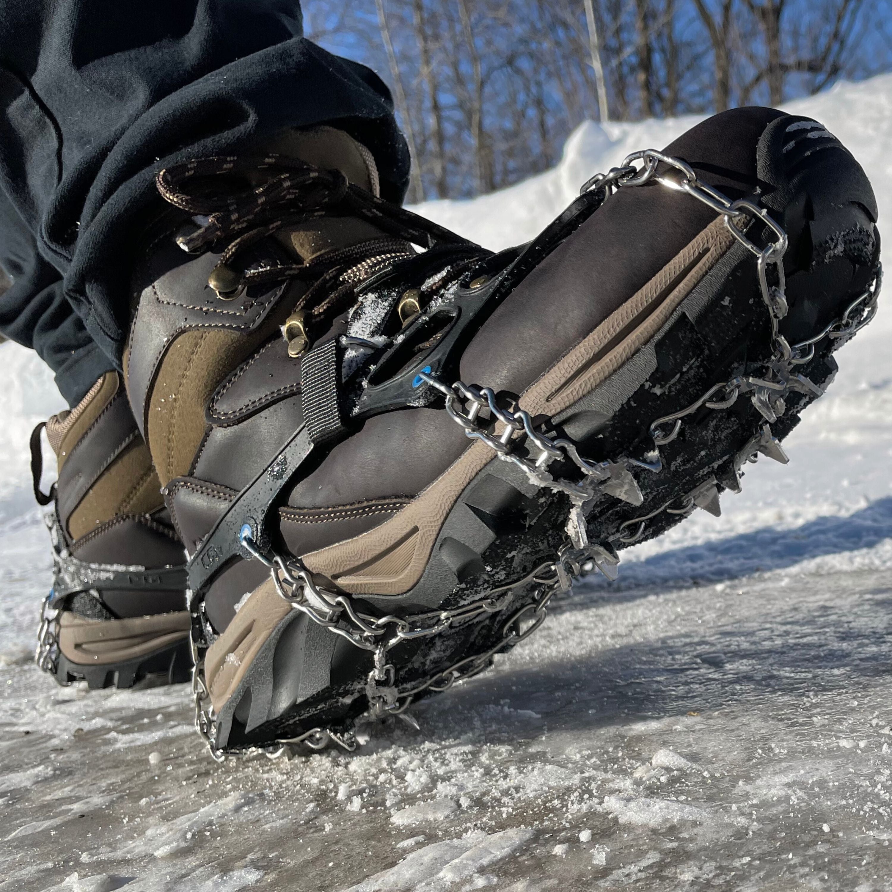 Pinces à glace Crampons de traction et bottes En caoutchouc Raquettes à neige  Crampons Crampon